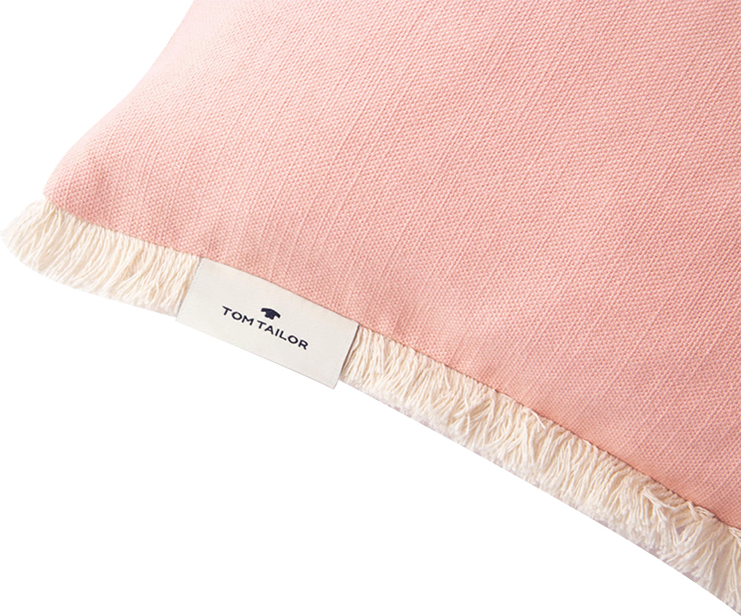 TOM TAILOR HOME Dekokissen »Fringed Cotton«, mit naturfarbenen Fransensaum, Kissenhülle ohne Füllung, 1 Stück