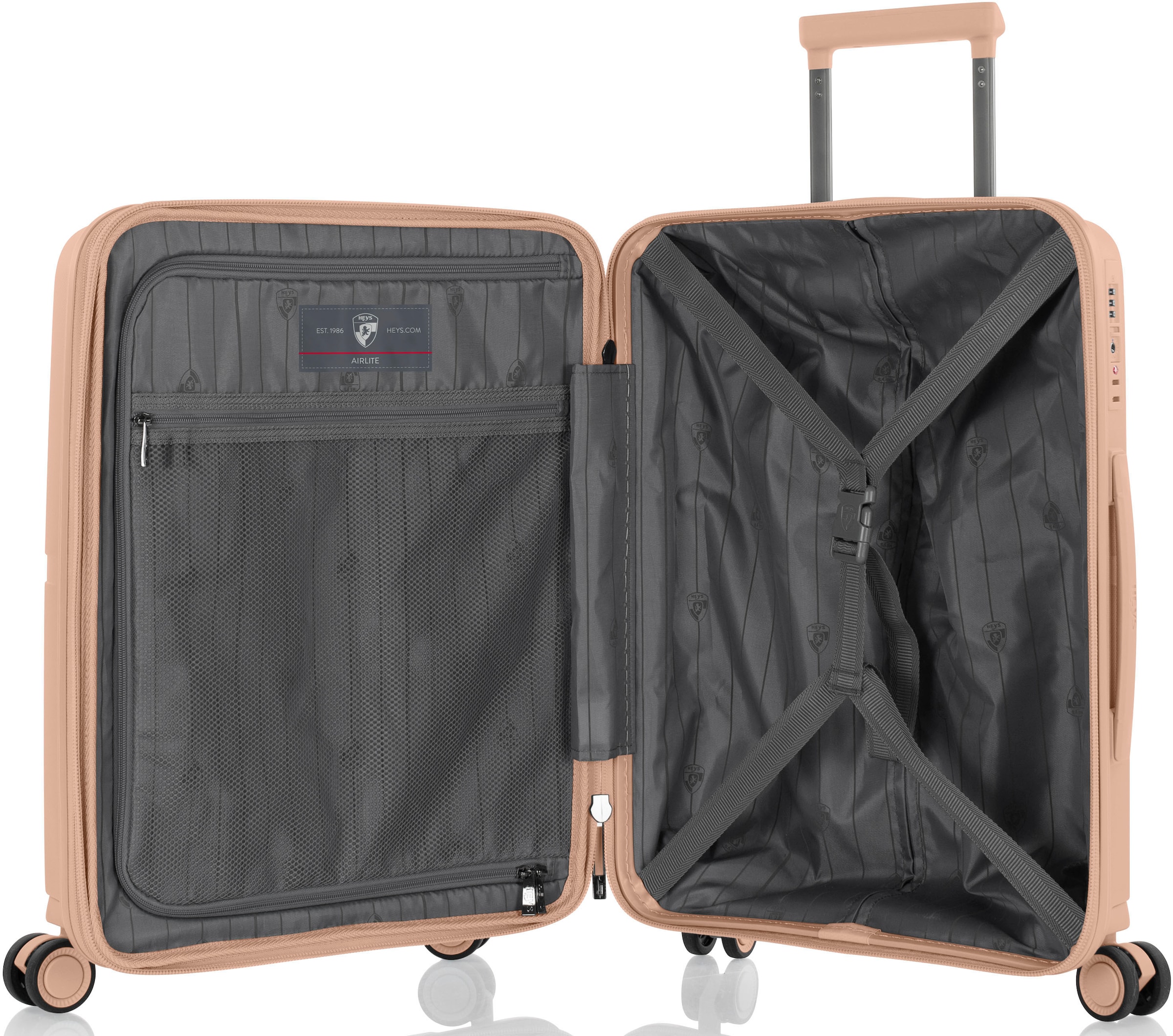 Heys Hartschalen-Trolley »AirLite, verschiedene Grössen und Farben«, 4 Rollen, Heys x Joachim Llambi Hartschalen-Koffer TSA Schloss