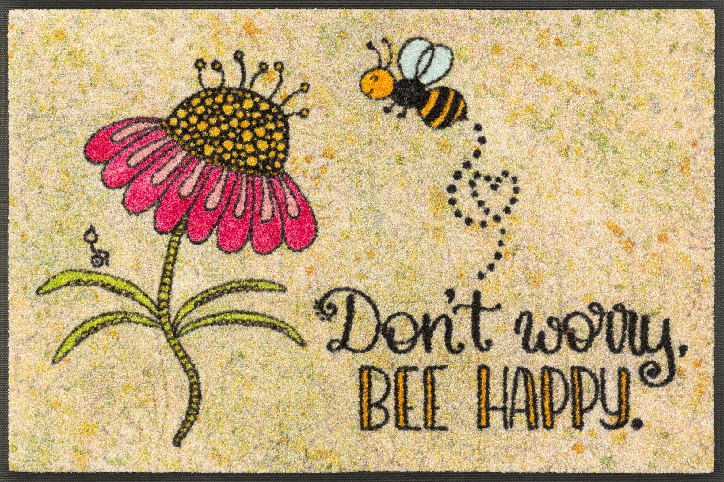 wash+dry by Kleen-Tex Fussmatte »Bee Happy«, rechteckig