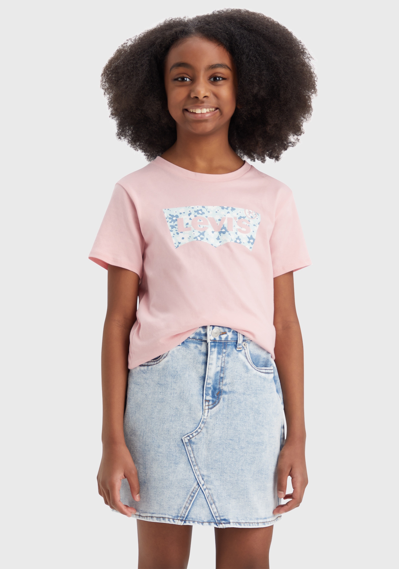 Levi's® Kids T-Shirt, mit Batwing-Logo mit Flowerprint - for Girls