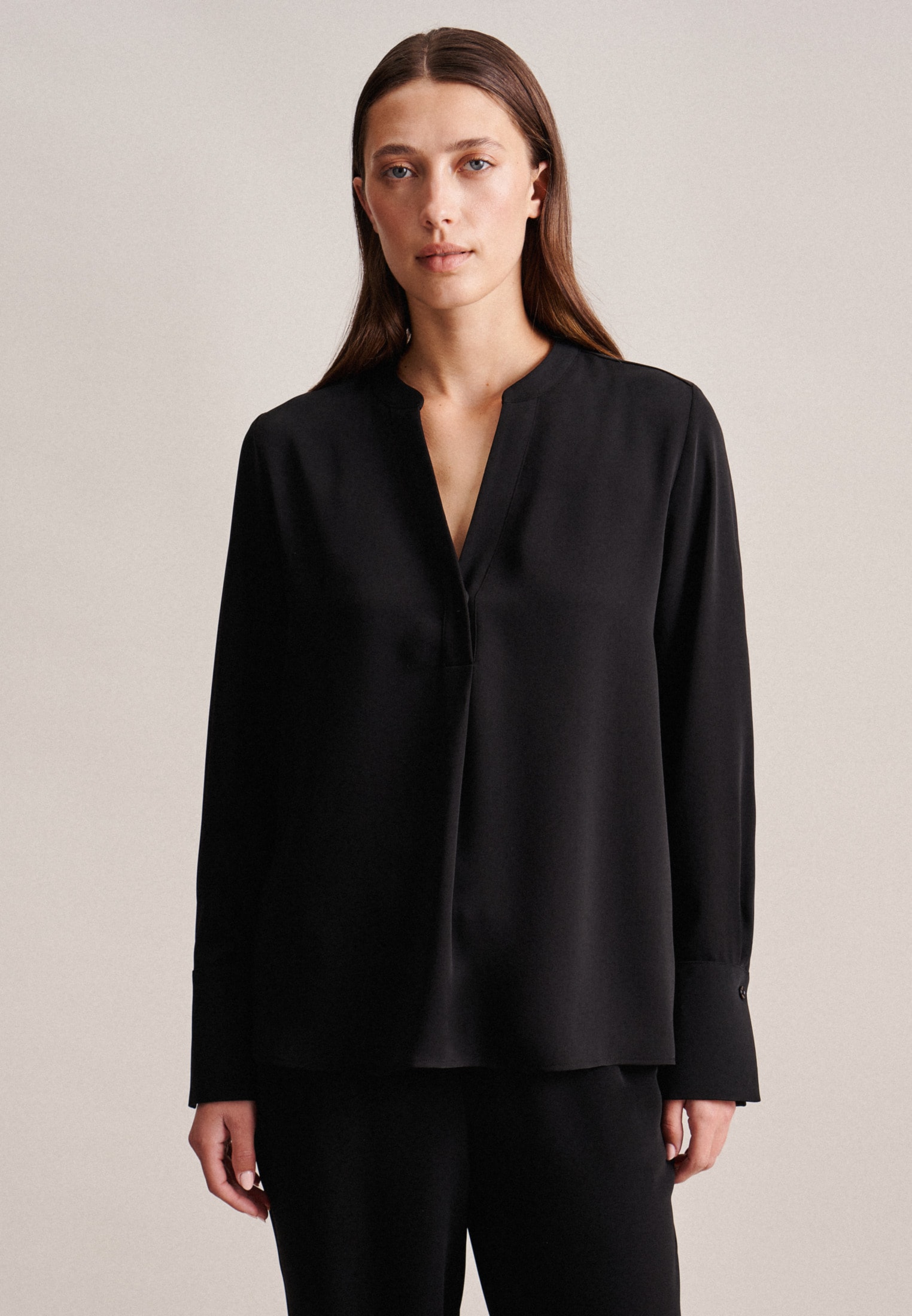 seidensticker Klassische Bluse »Schwarze Rose« Tunika Uni