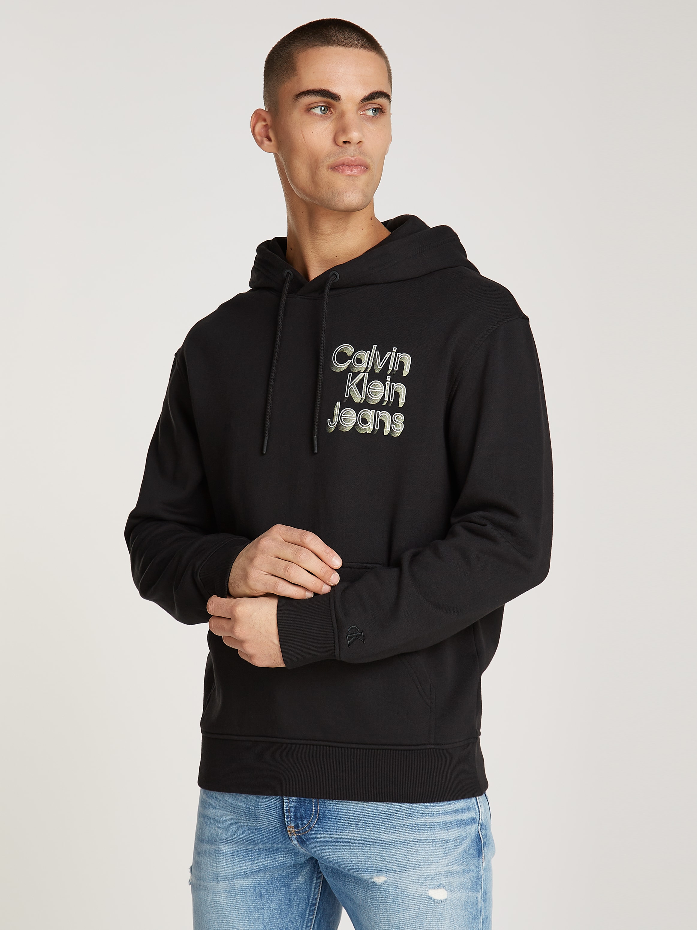 Calvin Klein Jeans Kapuzensweatshirt »STACKED EUPHORIC LOGO HOODIE«, mit Logoschriftzug