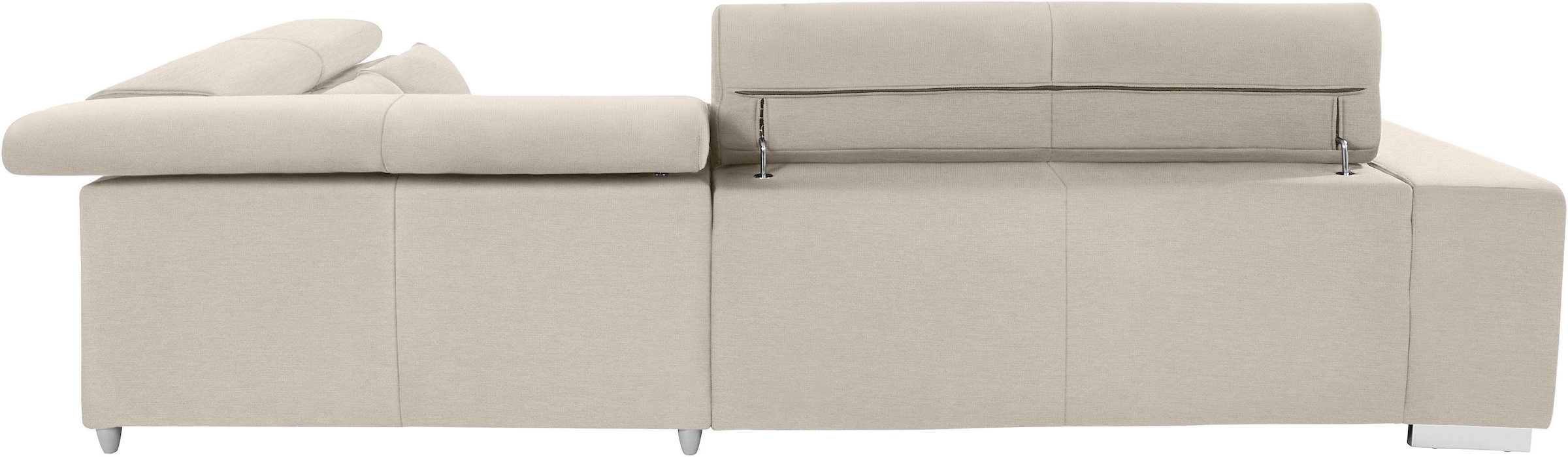 COTTA Ecksofa »Orion L-Form«, mit Kopfteilverstellung & 5 Nierenkissen