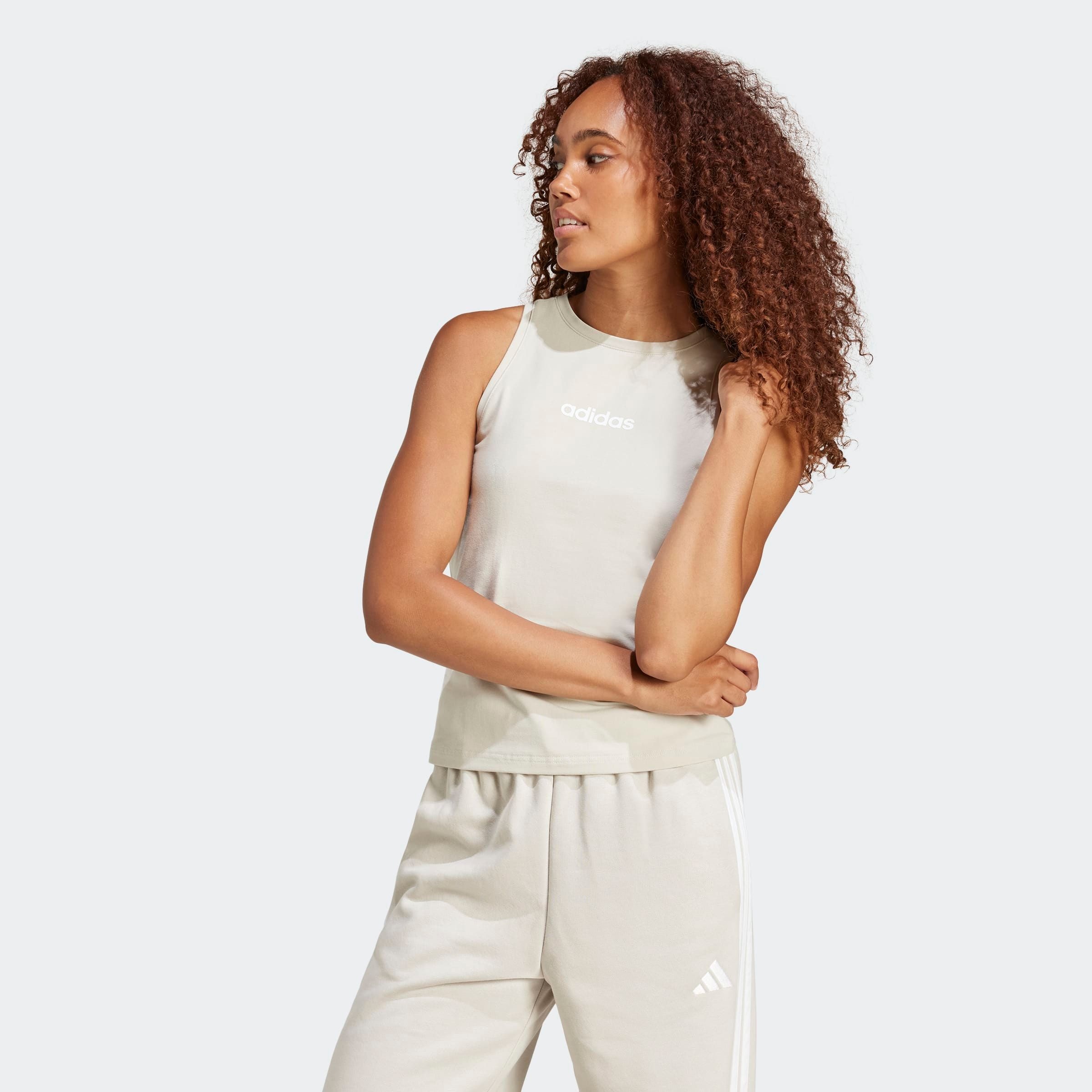 adidas Sportswear Tanktop "ESSENTIALS LINEAR SLIM COTTON"