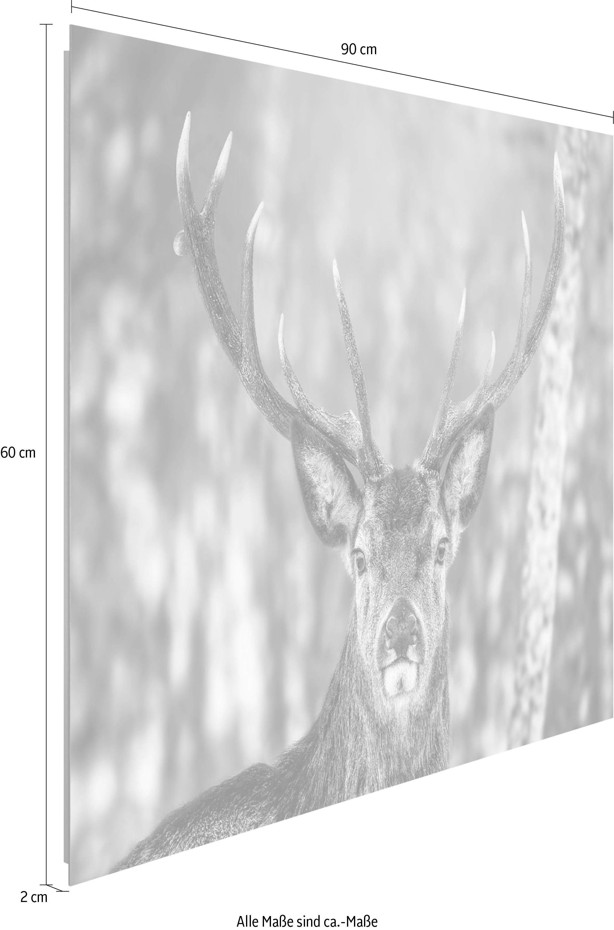 Winter Reinders! kaufen Jelmoli-Online Panel Deer« »Deco Shop im ❤ Holzbild 60x90