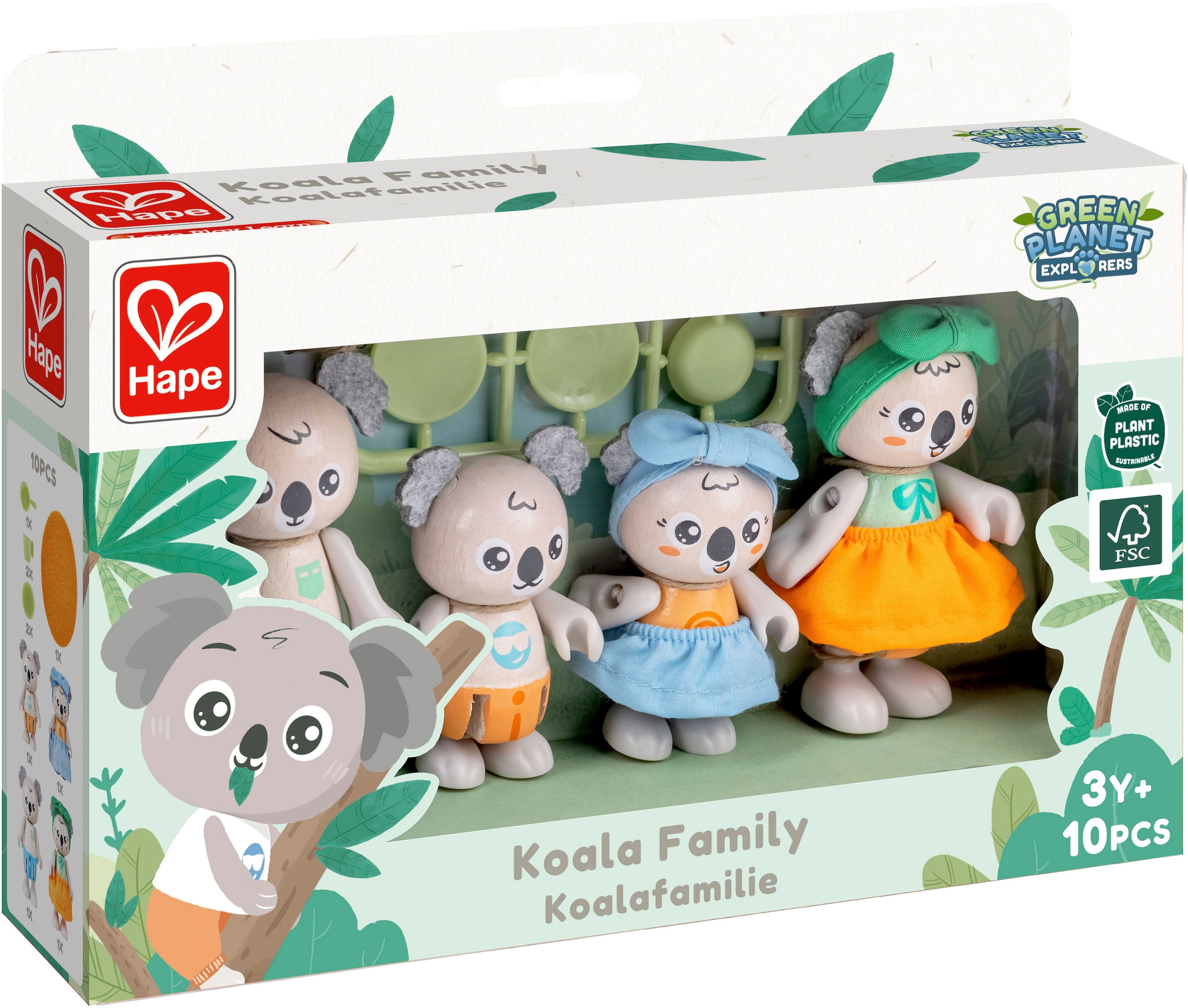 Hape Minipuppe »Green Planet Explorers, Koalafamilie«