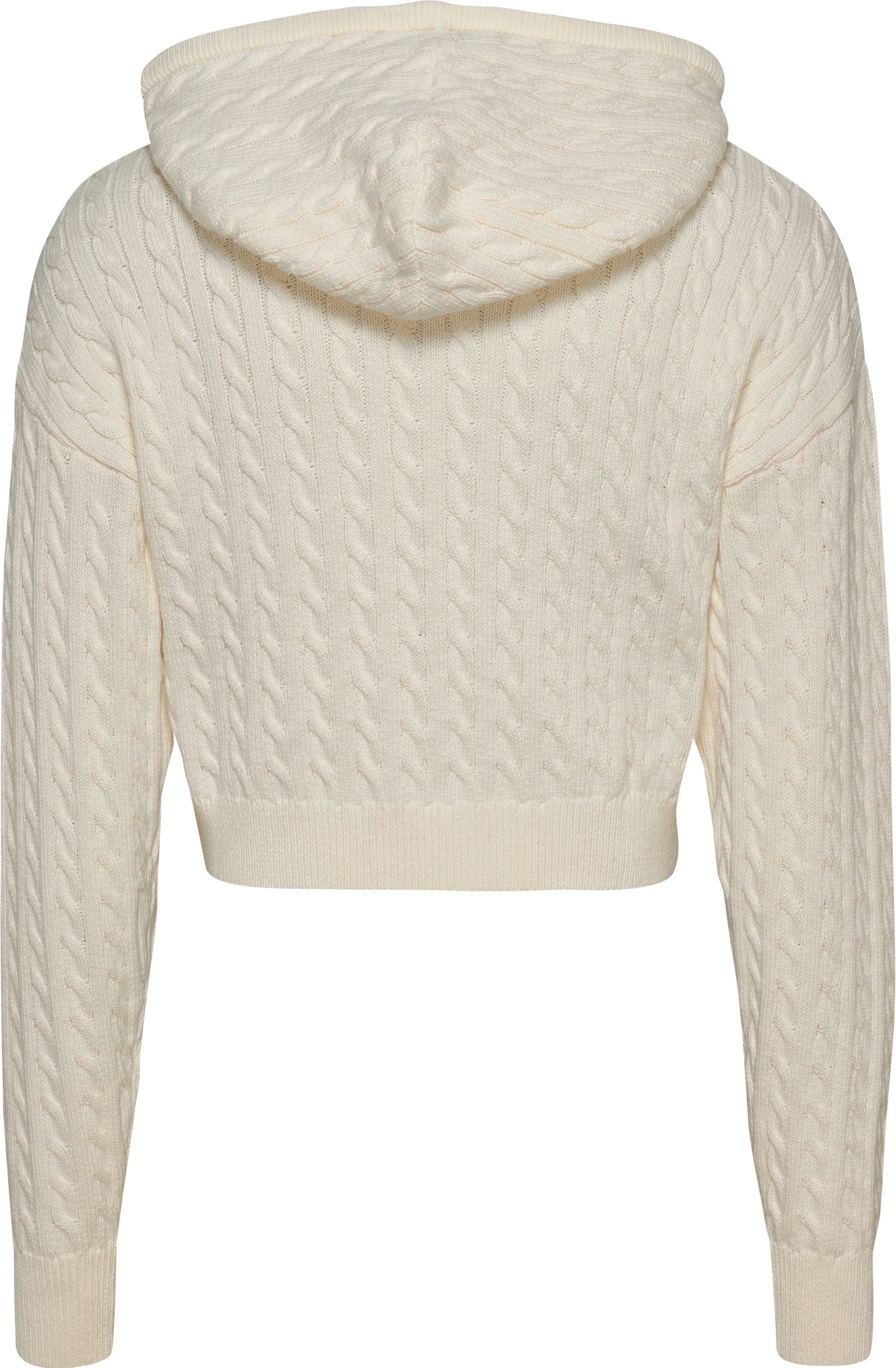 Tommy Jeans Kapuzenpullover »TJW BADGE CABL HOOD CARDIGAN EXT«, mit Zopfmuster