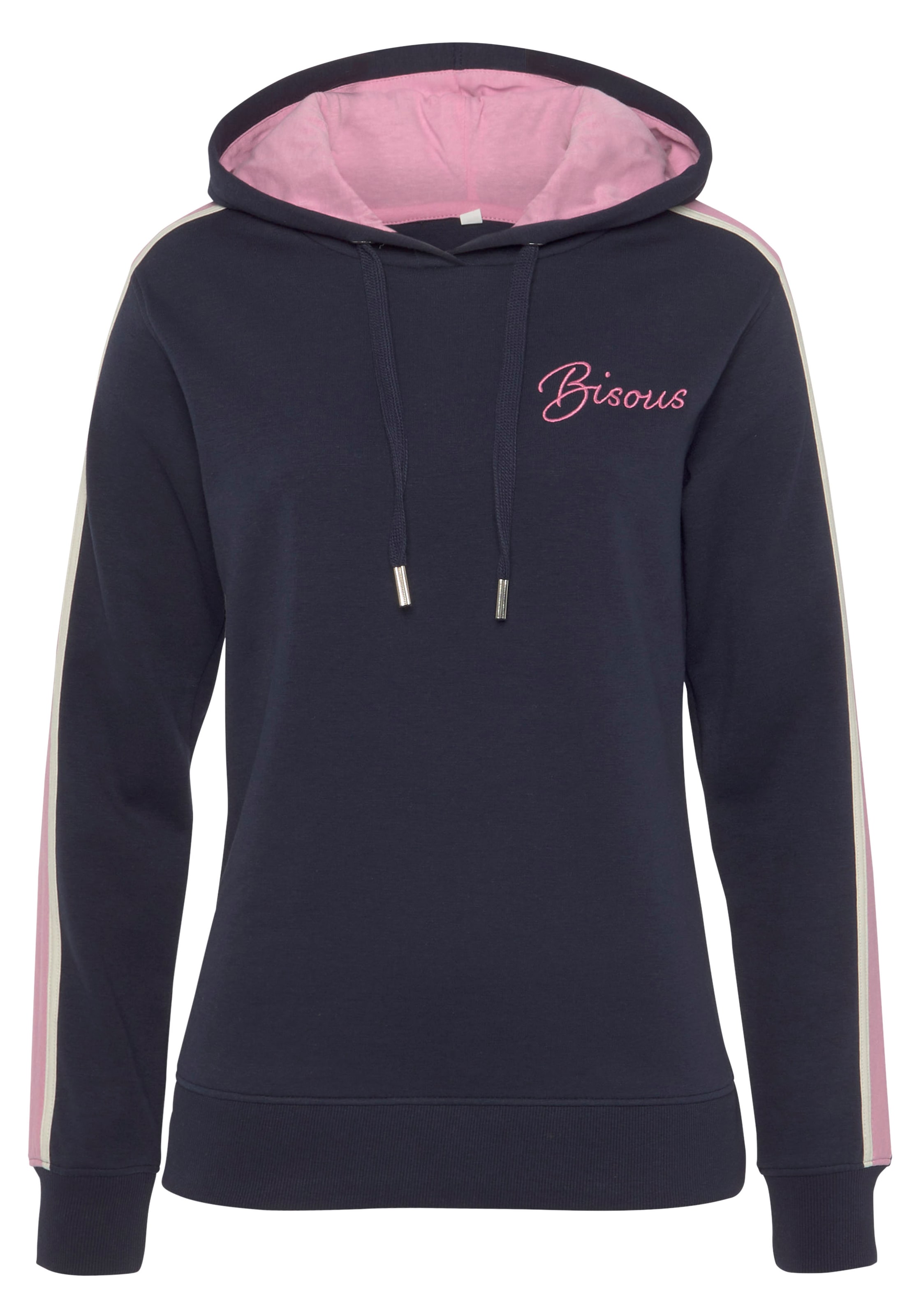 Vivance Hoodie, (1 tlg.), Hoodie mit Kontrast Einsätzen, Loungeanzug