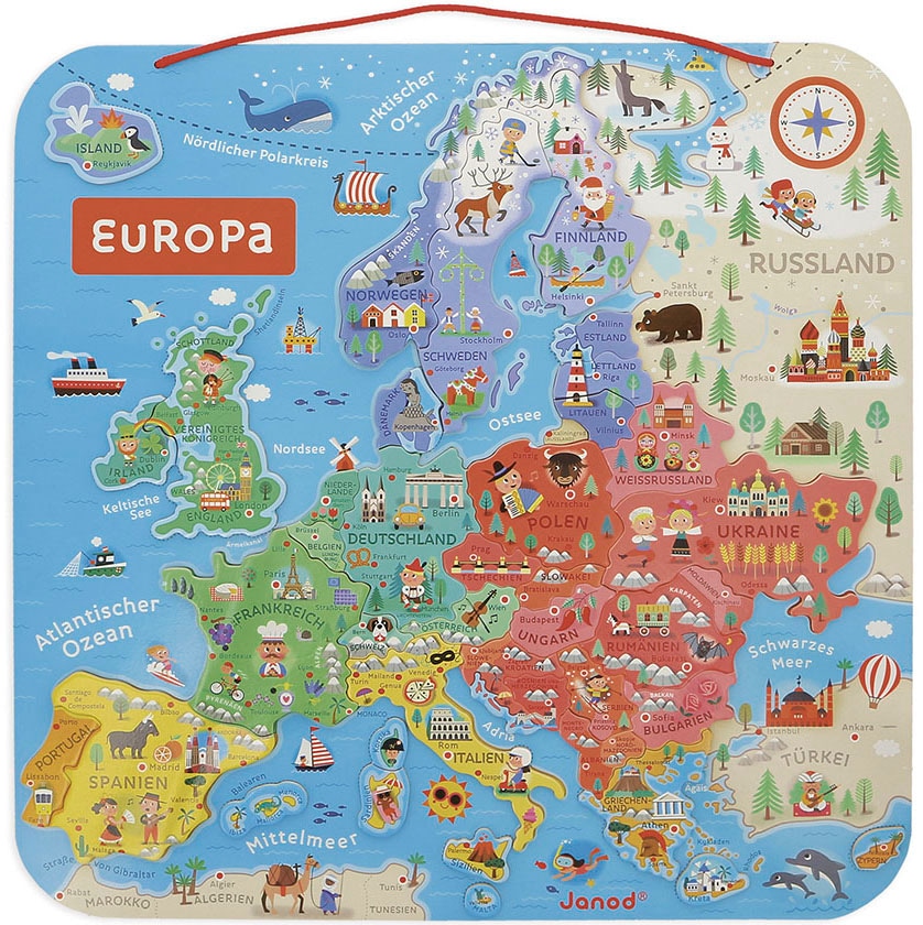 Janod Puzzle »Magnetisches Puzzle Europa«