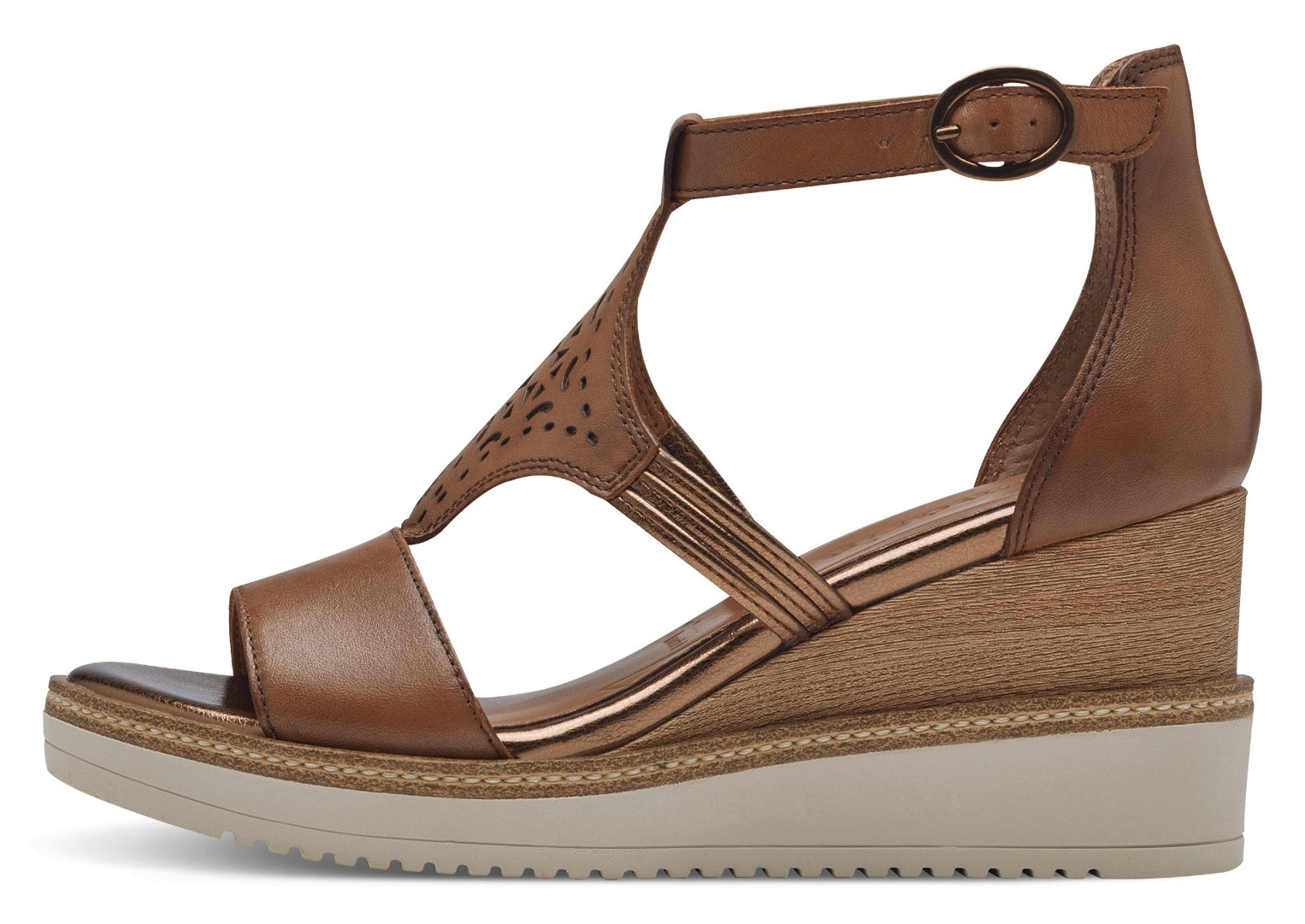 Tamaris Keilsandalette, Sommerschuh, Sandale, Keilabsatz, mit modischen Cut-Outs