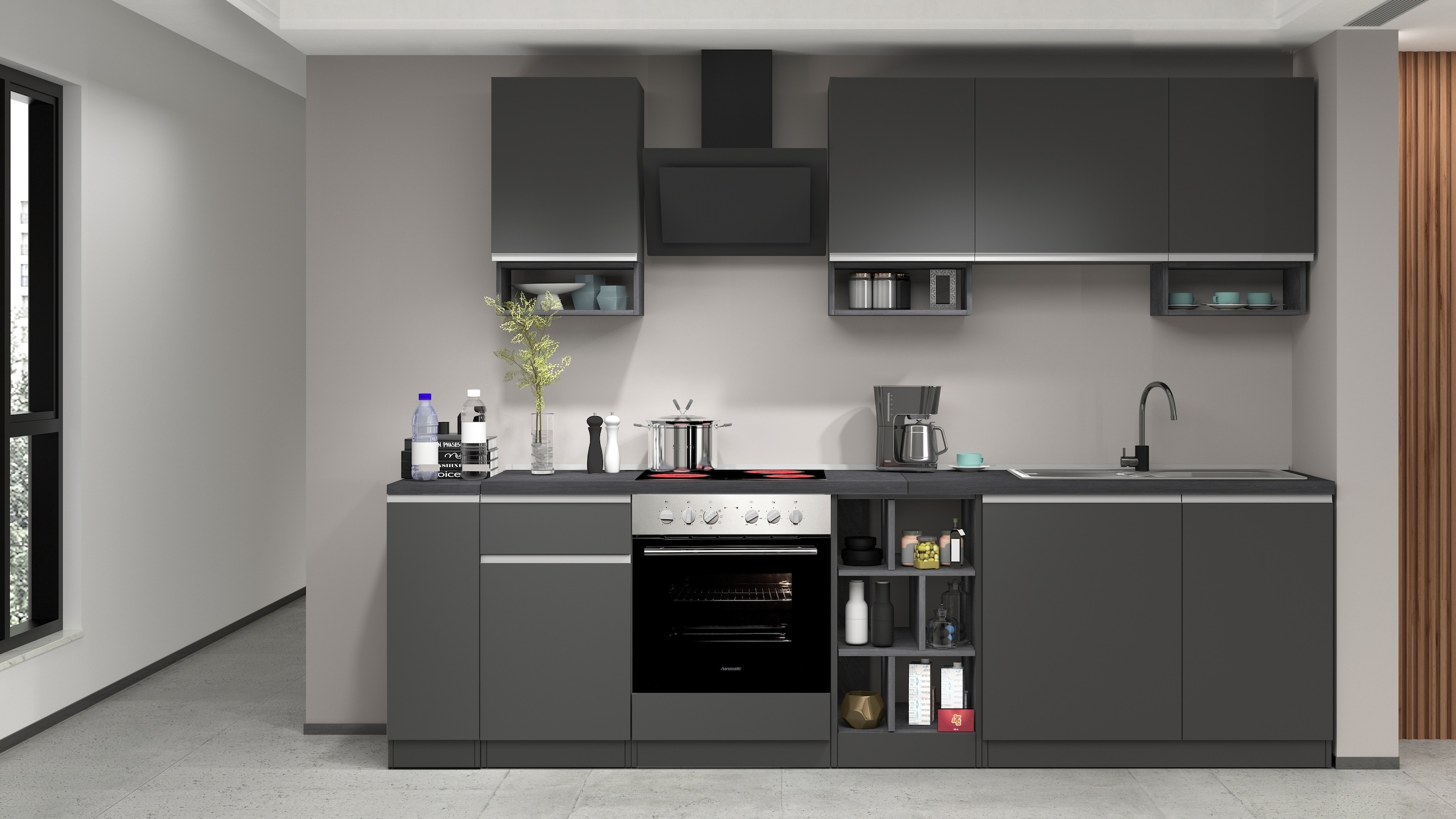 KOCHSTATION Apothekerschrank »KS-Sole,Apothekerkommode«, Breite/Höhe 30/85 cm, Anbau-und Unterbau möglich