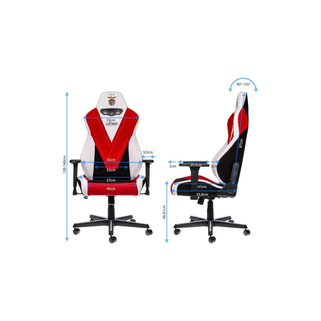 NITRO CONCEPTS Gaming Chair »S300 SL Benfica Lissabon Special Edition«