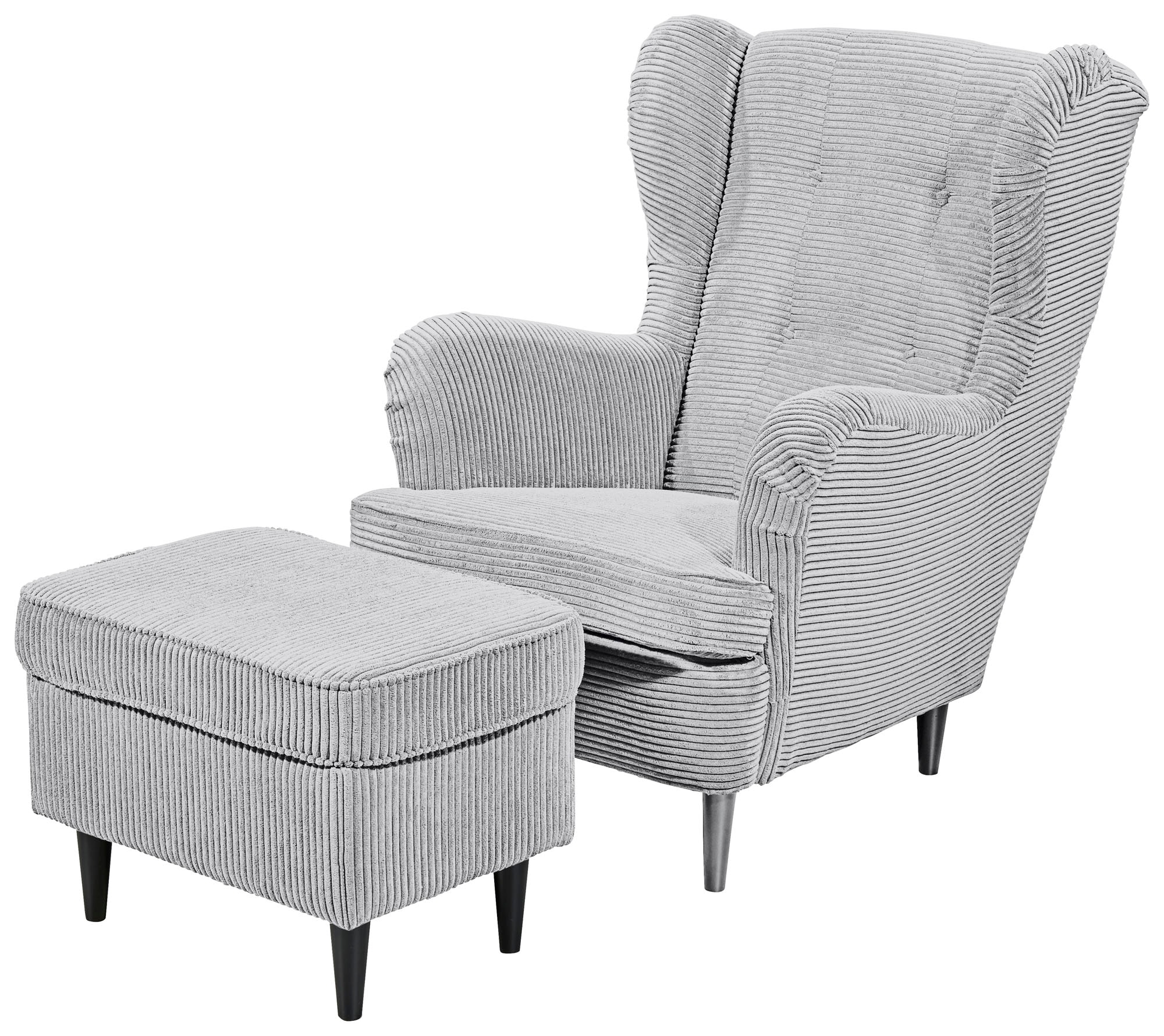 ED EXCITING DESIGN Hocker »Oskar«, mit Massivholzfüssen
