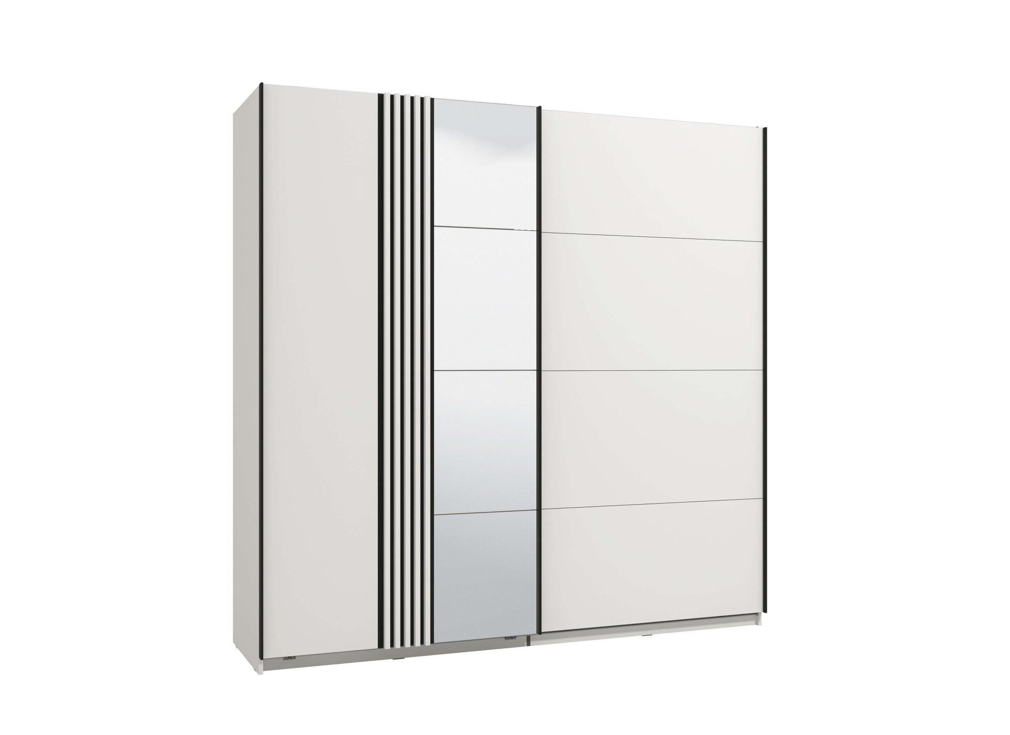 INOSIGN Schwebetürenschrank »Ascalon, mit Spiegel und Lamellen 3D, FSC-zertifiziert, Made in Europe«, 220x61x217,5cm, 3 verschiedene Innenaussattungen-individuell wählbar