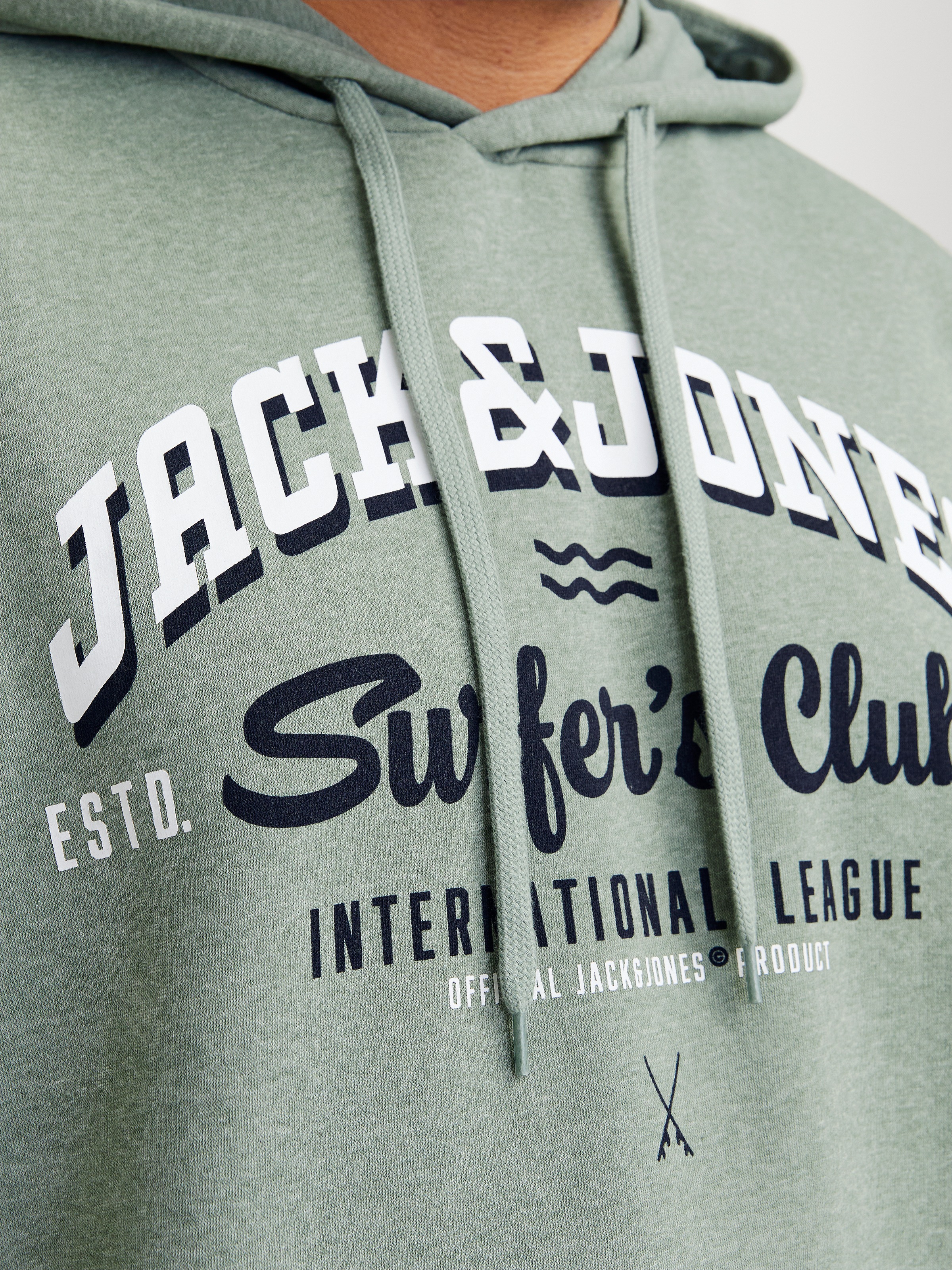 Jack & Jones PlusSize Hoodie »JJELOGO SWEAT HOOD 2 COL 24/25 NOOS PLS«, mit Logo Frontprint