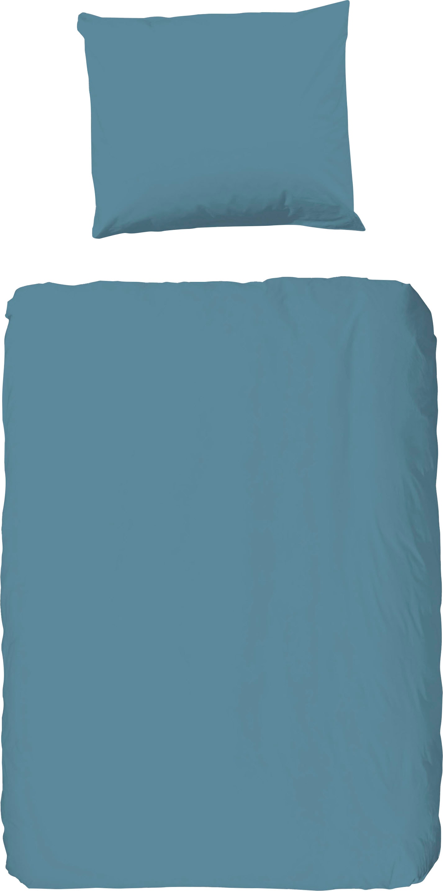 good morning Bettwäsche »Good Morning Uni« 2 Stk. tlg. 100% Baumwolle, Renforcé, 135x200, Unifarben, Reissverschluss, Weiss