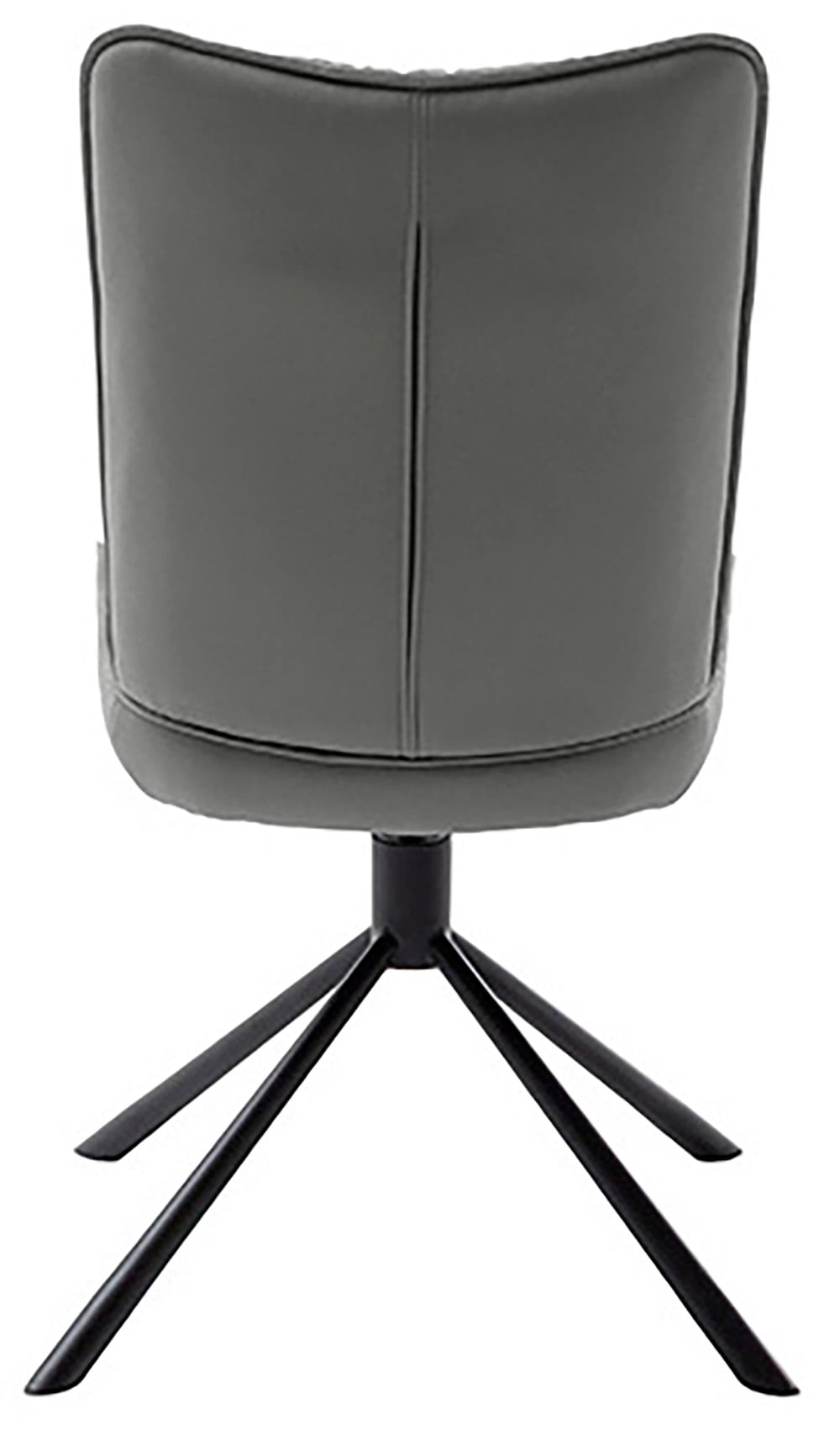MCA furniture 4-Fussstuhl »MARIN Esszimmerstuhl (2er Set) - Stuhl«, (Set), 2 St., Microfaser, 360° drehbar, Metall schwarz, beweglichen Rücken, belastbar 120 kg
