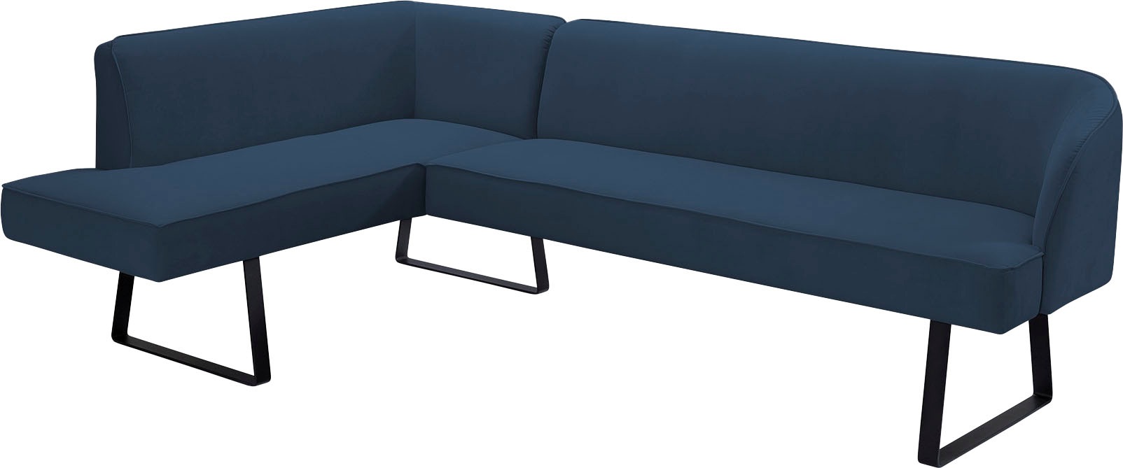 exxpo - sofa fashion Eckbank »Americano«, mit Keder und Metallfüssen, Bezug in verschiedenen Qualitäten