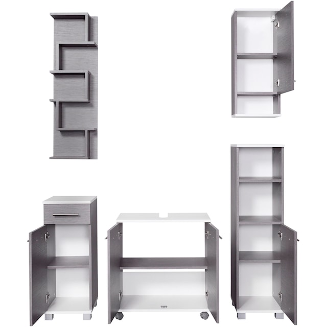 Schildmeyer Badmöbel-Set »Rhodos«, (Set, 5 St.), mit Metallgriffen,  verstellbare Einlegeböden online bestellen | Jelmoli-Versand