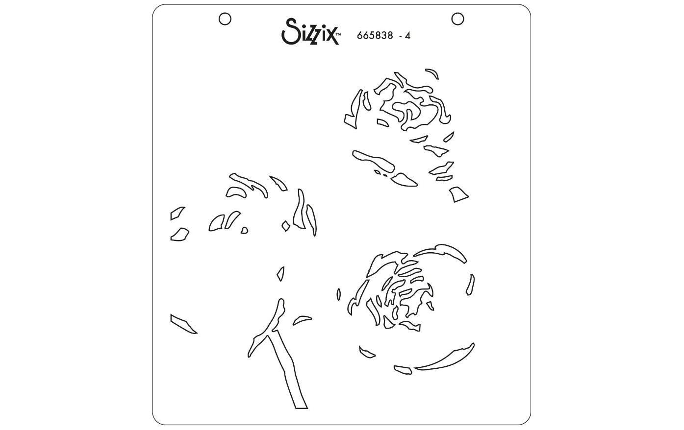 Sizzix Kreativset »Schablone Pfingstrosen 4er-Pack«