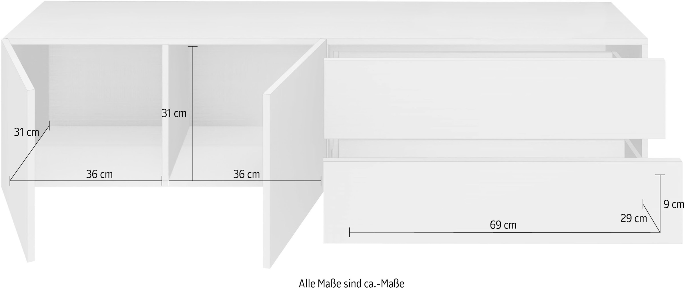 ❤ borchardt Möbel Lowboard »Vaasa«, Breite 152 cm, nur hängend ordern im  Jelmoli-Online Shop