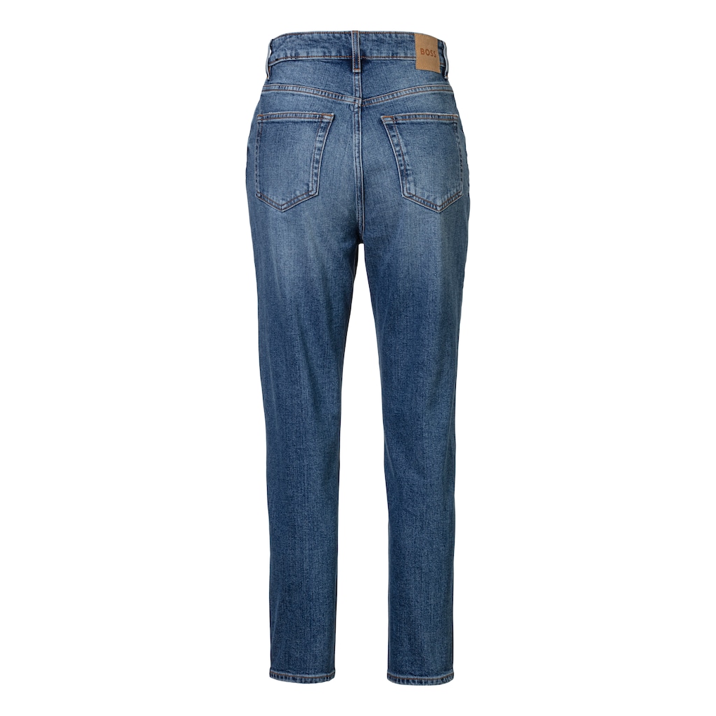 BOSS ORANGE High-waist-Jeans »Ruth High Rise Hochbund High Waist Premium Denim Jeans«, mit Leder-Badge