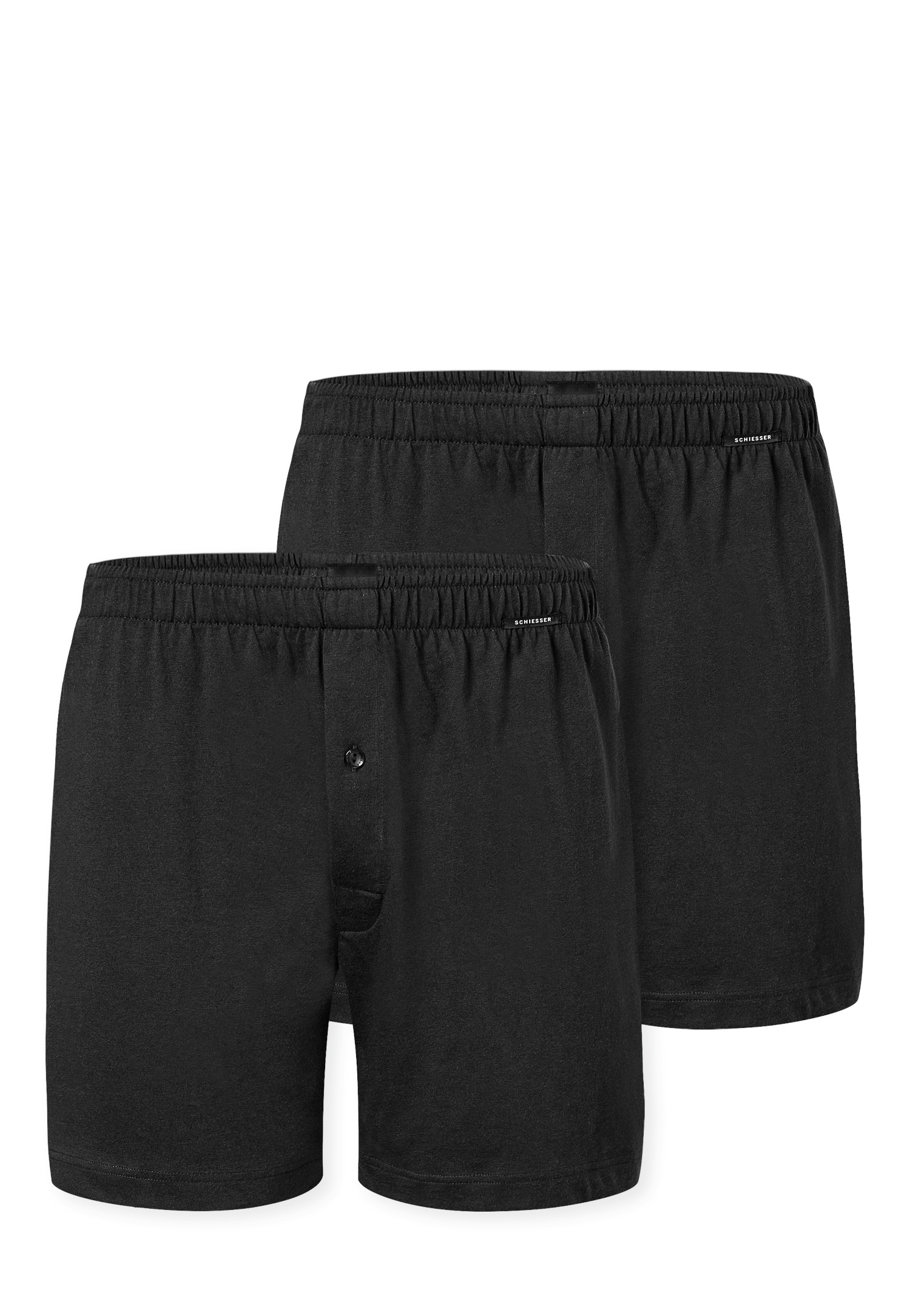 Schiesser Boxershorts »Boxershorts Multipacks« 2er Pack, lockere Passform, mit Eingriff, Gummizug