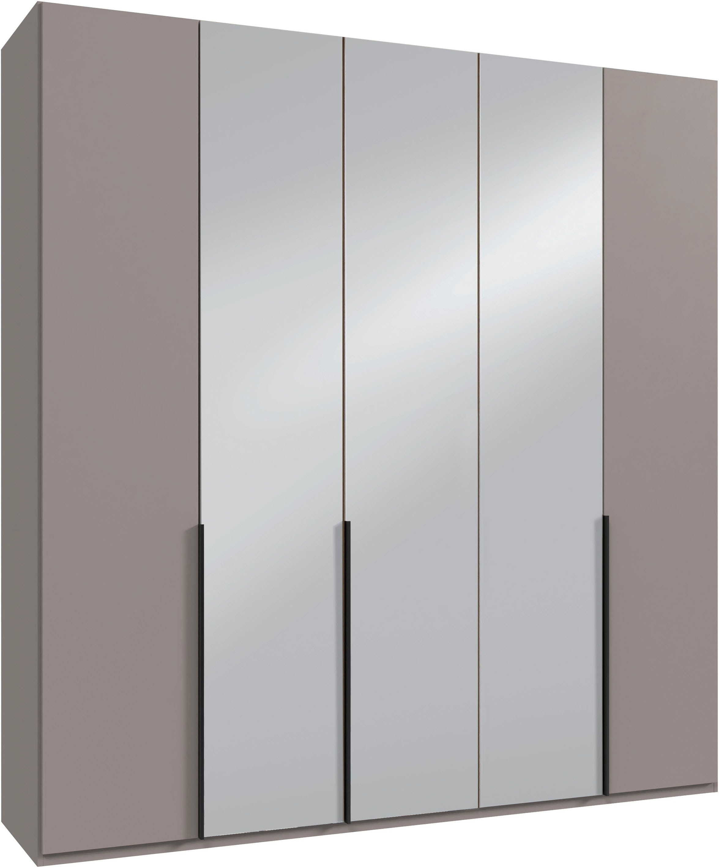 Wimex Kleiderschrank »Mugano,in 5 Breiten,2 Höhen,2 Tiefen, viele Farben, Made in Germany« in Basic oder Premium Ausstattung, mit langen Griffen aus Metall, mit oder ohne Spiegel