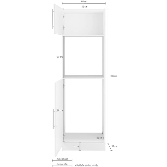 wiho Küchen Backofen/Kühlumbauschrank »Cali«, 60 cm breit online bestellen  | Jelmoli-Versand