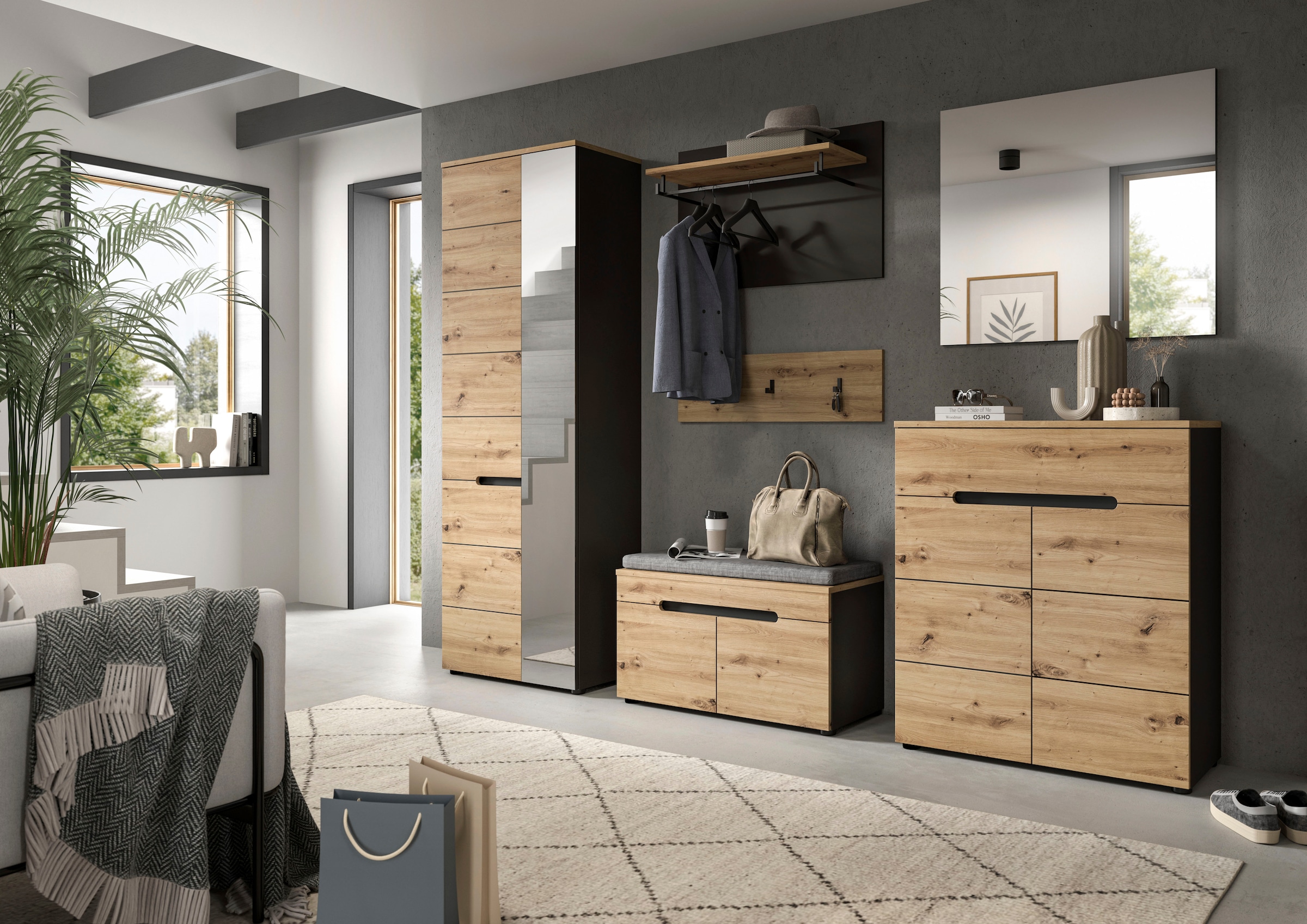 INOSIGN Schuhkommode »REHAT, TOPSELLER!, Breite 80cm, 2 Türen, 1 Schubkasten, 4 Fächer«, Schuhschrank, Kommode, Garderobenschrank, Anrichte