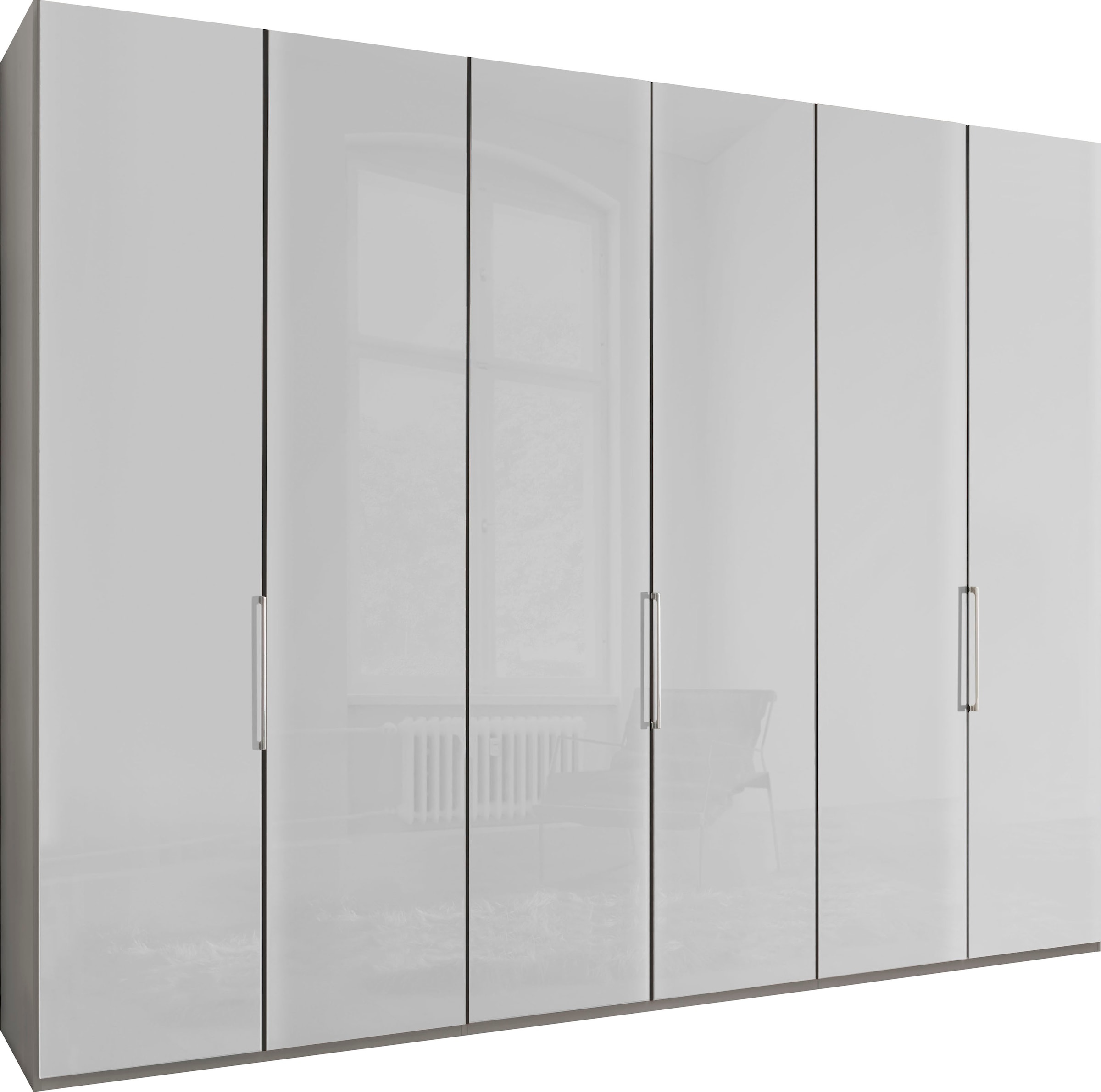 WIEMANN Drehtürenschrank »Monaco, Made in Germany, höhenverstellbare Inneneinteilung«, mit edler Glasfront und hochwertigen Beschläge inkl. Türdämpfung