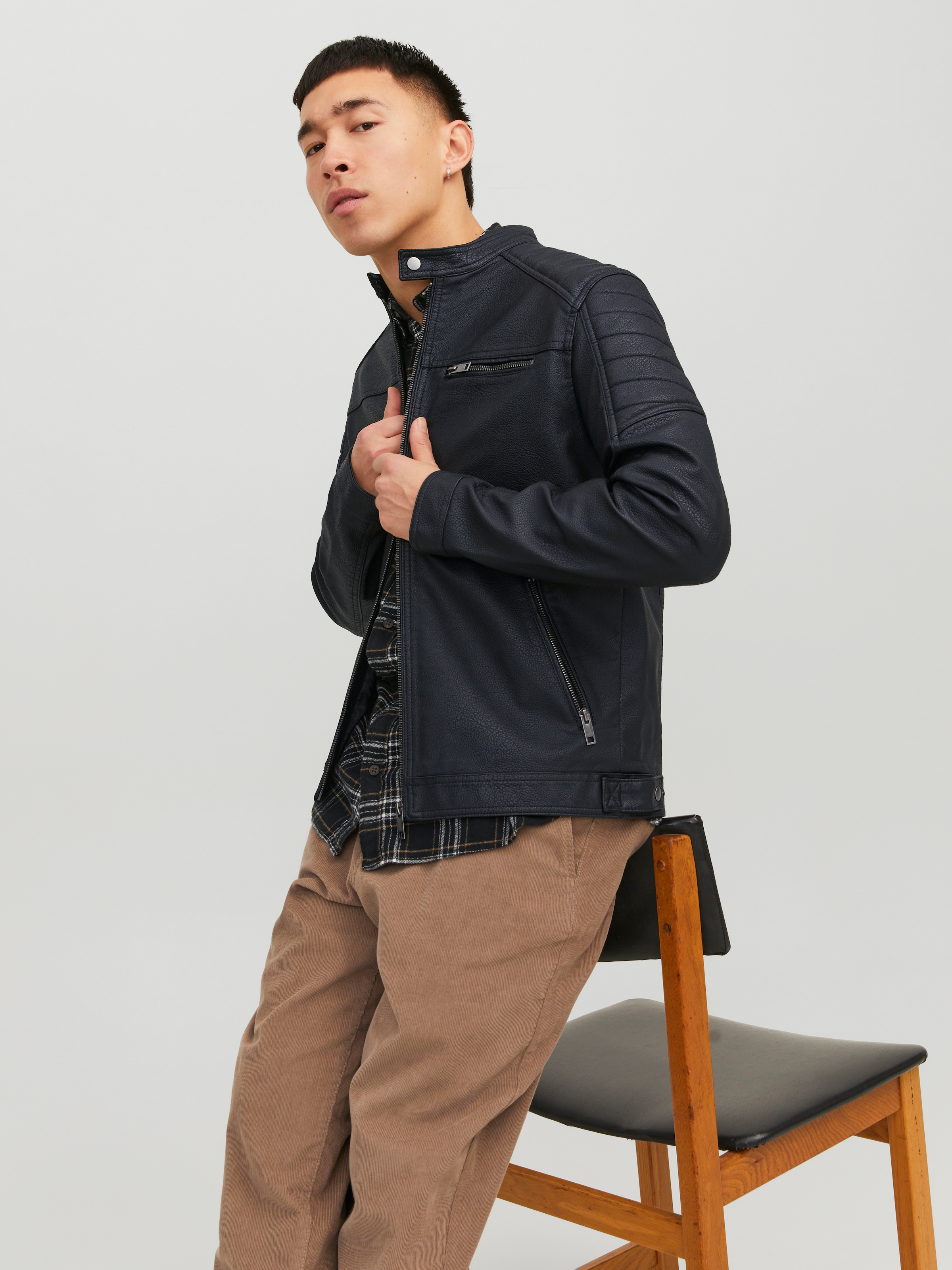 Jack & Jones Lederimitatjacke »JJEROCKY JACKET NOOS«