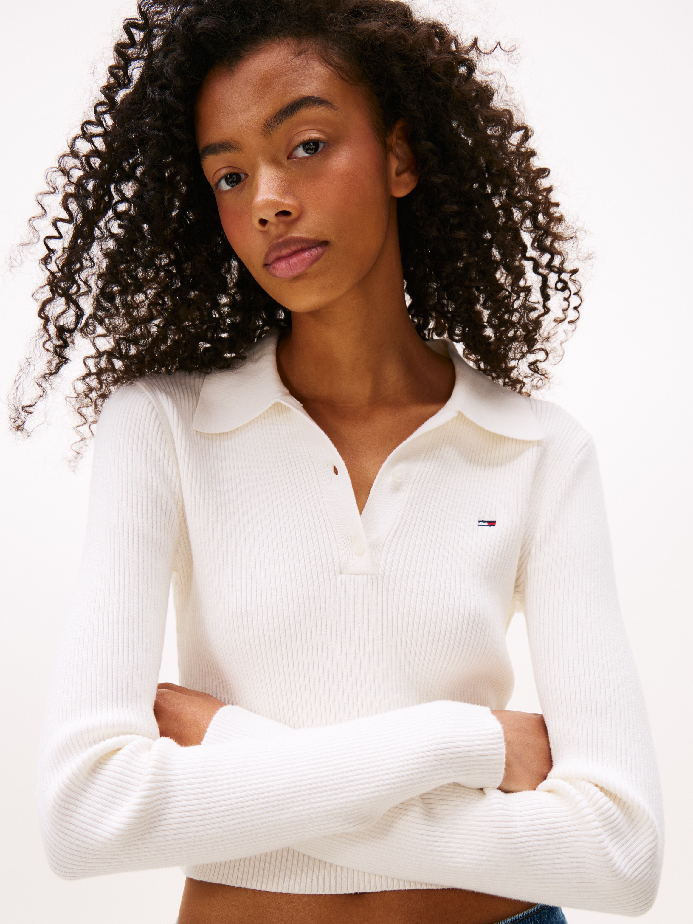 Tommy Jeans Polokragenpullover »TJW ESSENTIAL POLO LS SWEATER«