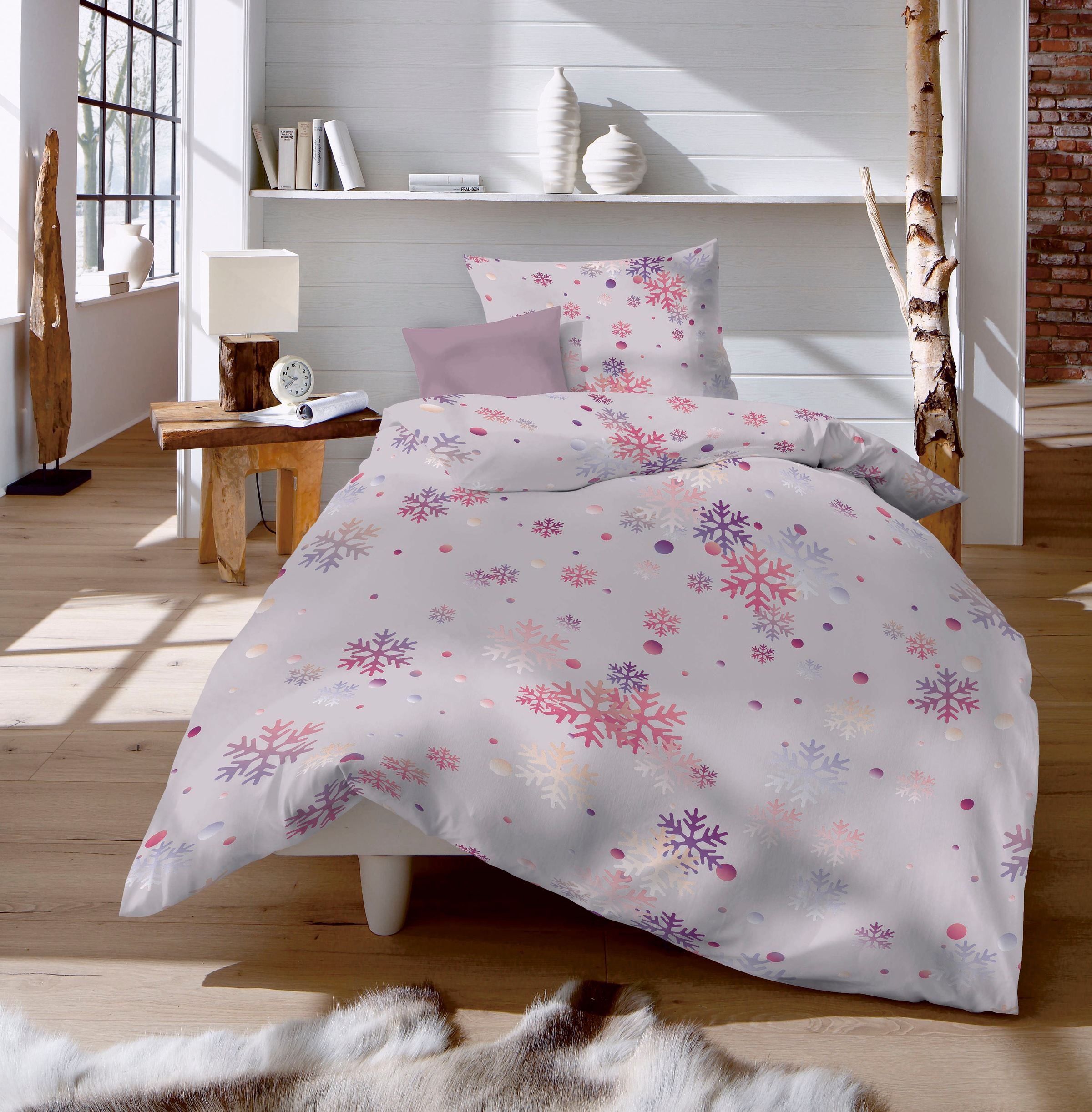fleuresse Bettwäsche "Aspen 4375" 2 Stk. Feinbiber, Baumwolle, in Gr. 135x200, 155x220, 200x200cm