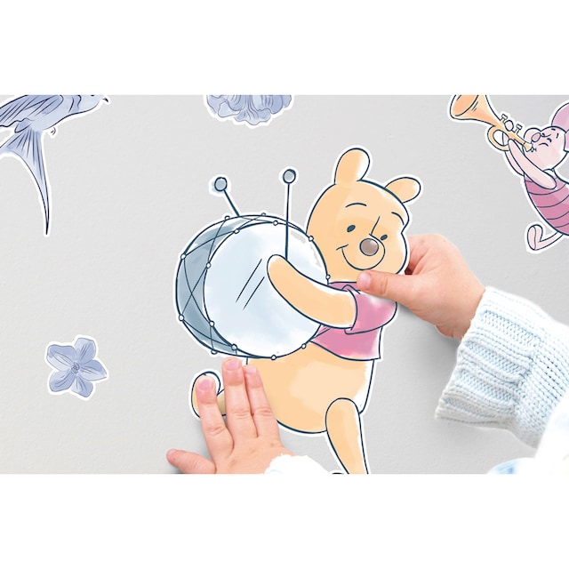 ✵ Komar Wandtattoo »Winnie the Pooh Flowers & Music«, (12 St.), 50x70 cm  (Breite x Höhe), selbstklebendes Wandtattoo online ordern | Jelmoli-Versand