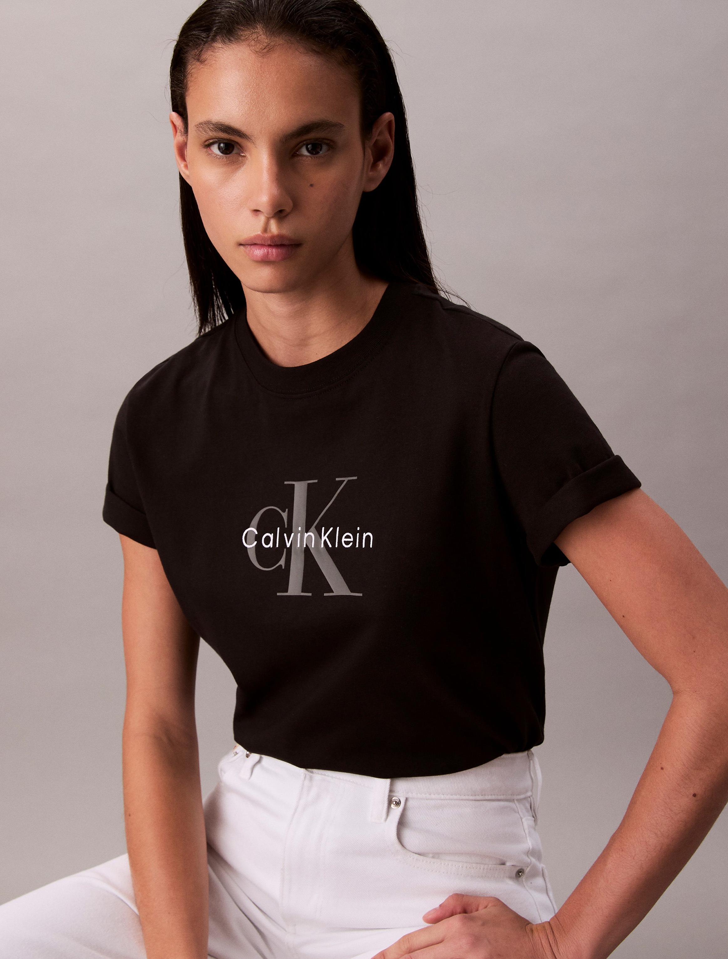 Calvin Klein Jeans T-Shirt »HERO SS CLASSIC MONOLOGO CNECK T«, mit grossem CK-Print