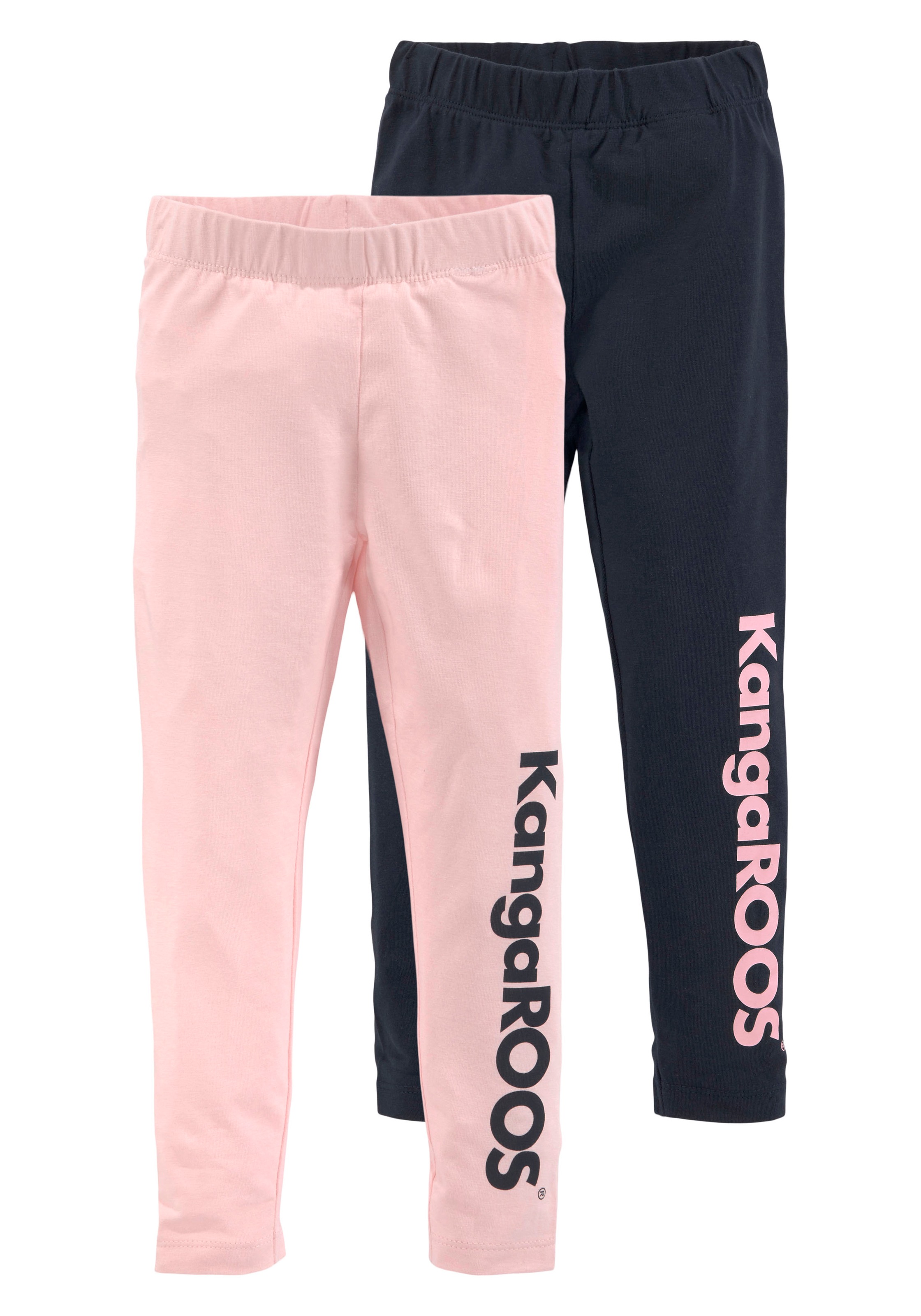 KangaROOS Leggings "2er Pack Leggings mit Kangaroos Schriftzug" Für kleine Mädchen