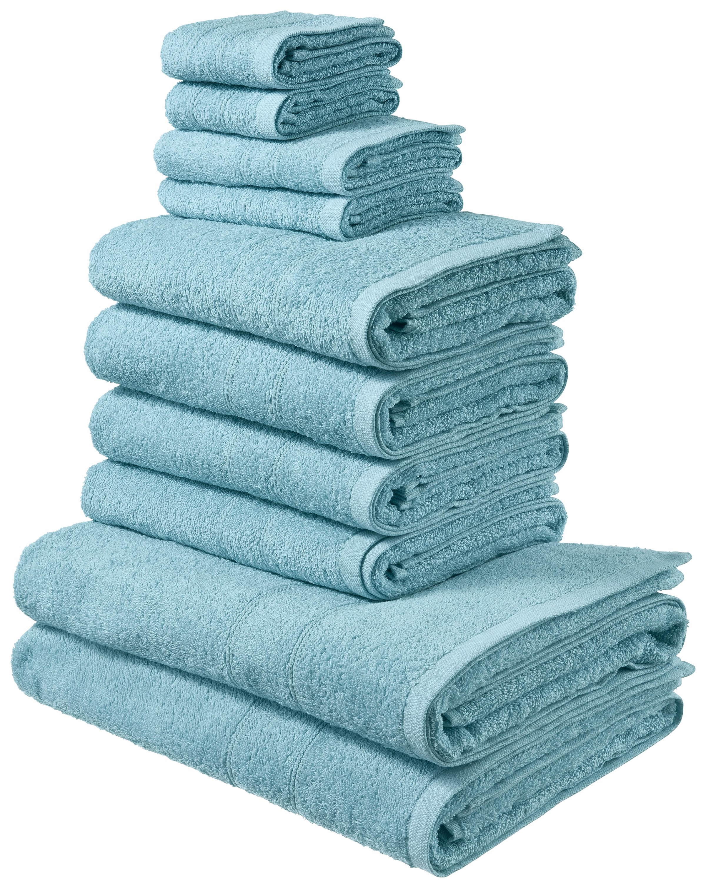 Baumwolle | home Jelmoli-Versand Bordüre, Handtuch Set, tlg., shoppen online 10 Handtuchset aus Walkfrottee, »Inga«, feiner mit 100% my Handtücher Set