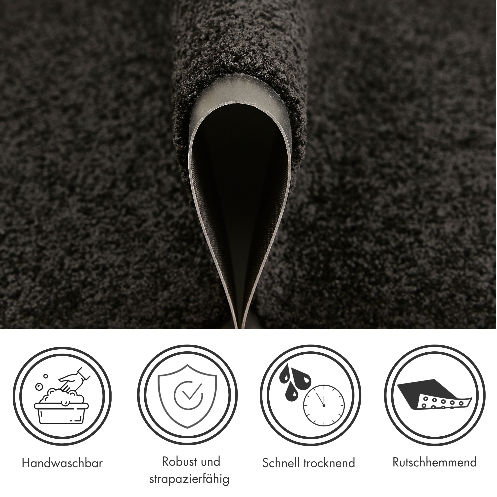 Andiamo Fussmatte »Verdi, Made in Netherlands«, rechteckig, 6 mm Höhe, Schmutzfangmatte, auch für überdachten Aussenbereich geeignet, waschbar