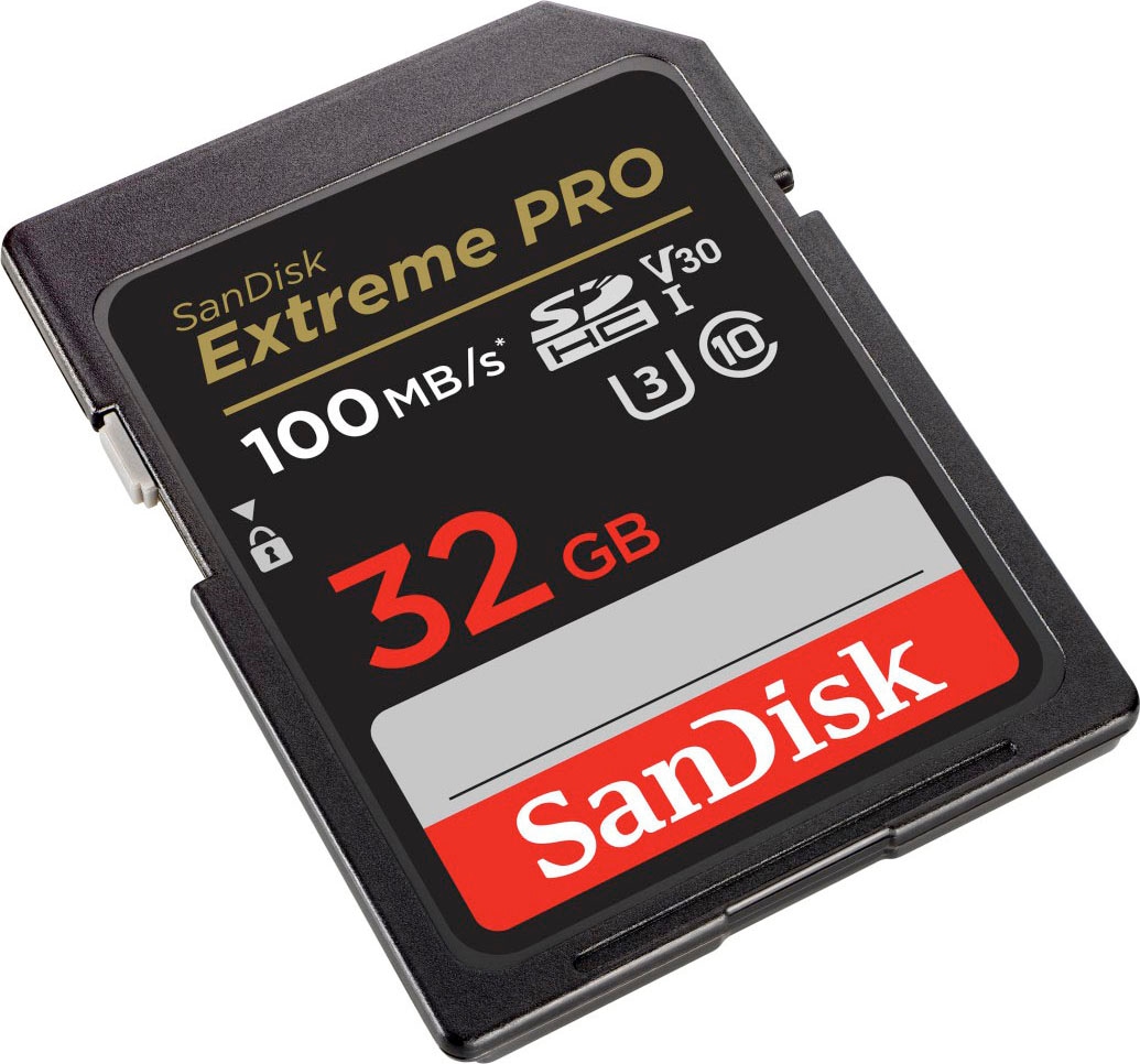 Sandisk Speicherkarte »Extreme PRO 32GB«, (UHS Class 3 100 MB/s Lesegeschwindigkeit)