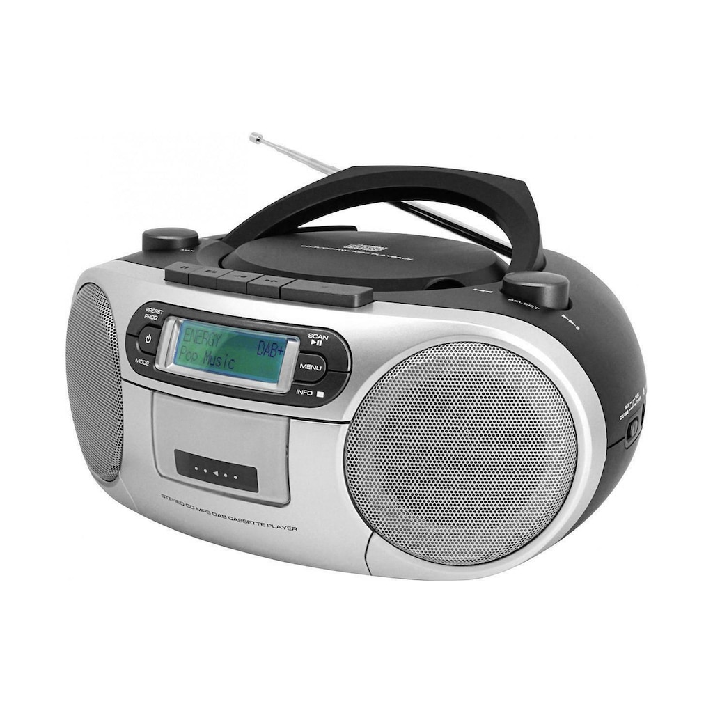 Soundmaster Digitalradio (DAB+) »Boombox SCD7900SW Schwarz Silber«, (CD Digitalradio (DAB+)-FM-Tuner)