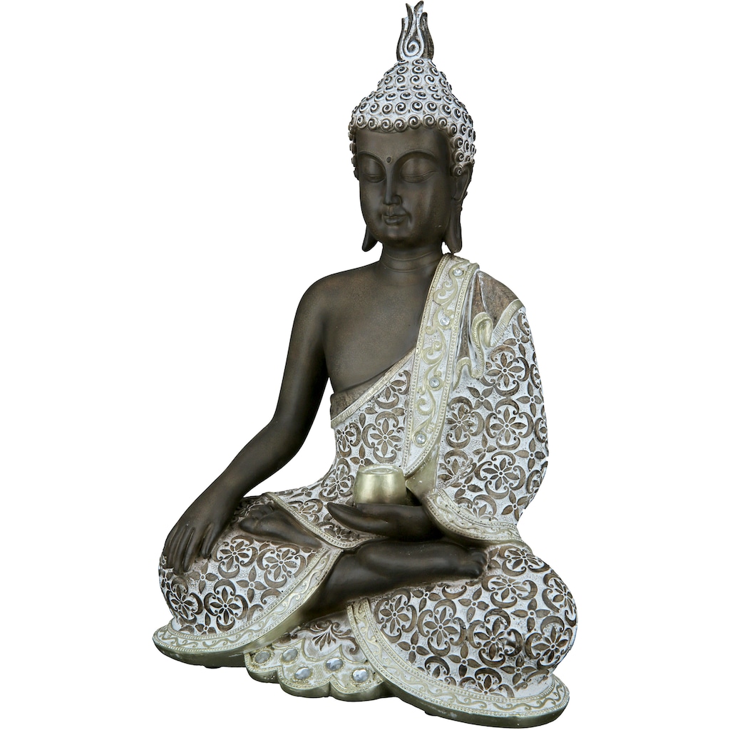 GILDE Buddhafigur »Buddha Mangala braun-weiss«