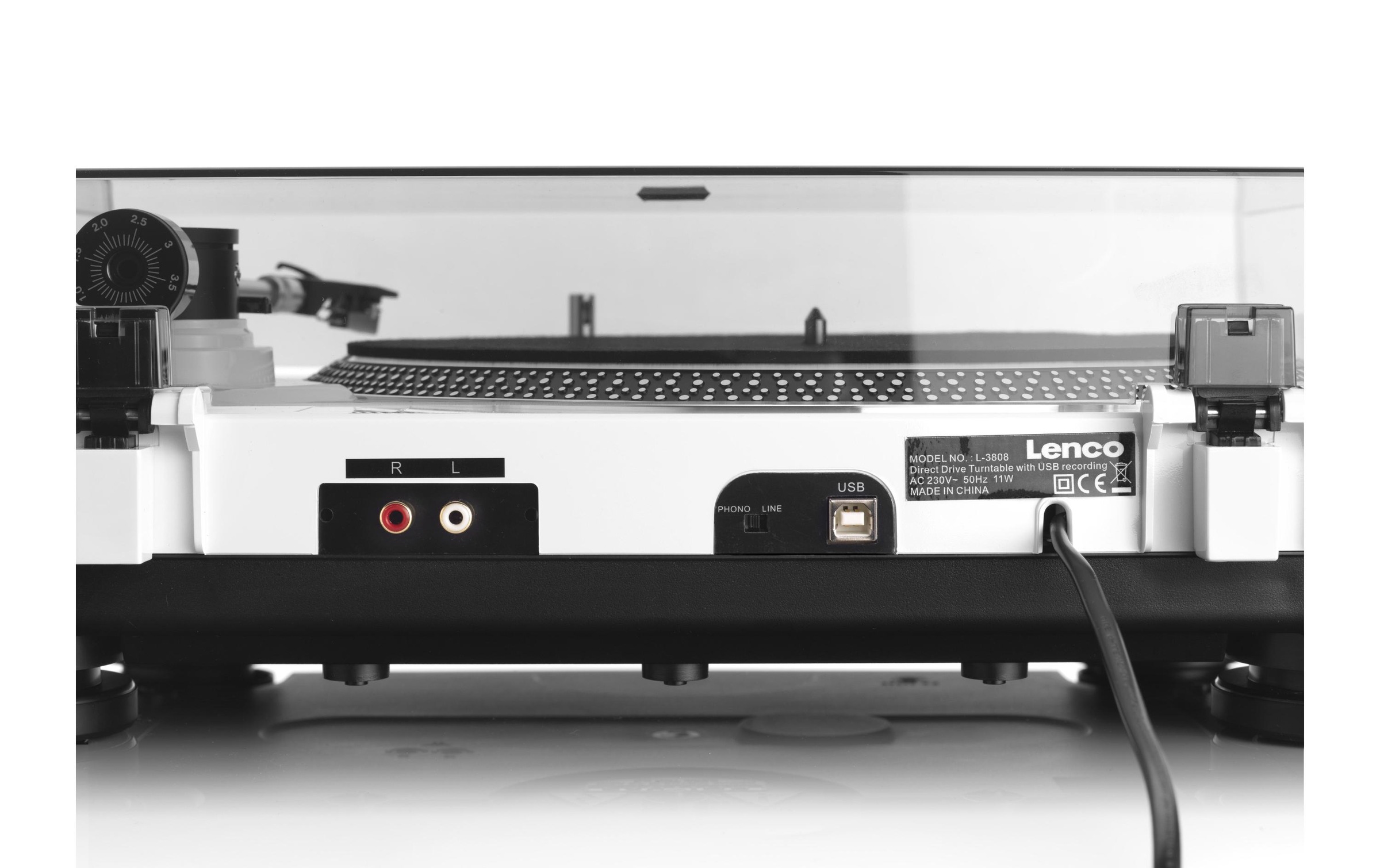Lenco Plattenspieler »L-3808 Weiss«