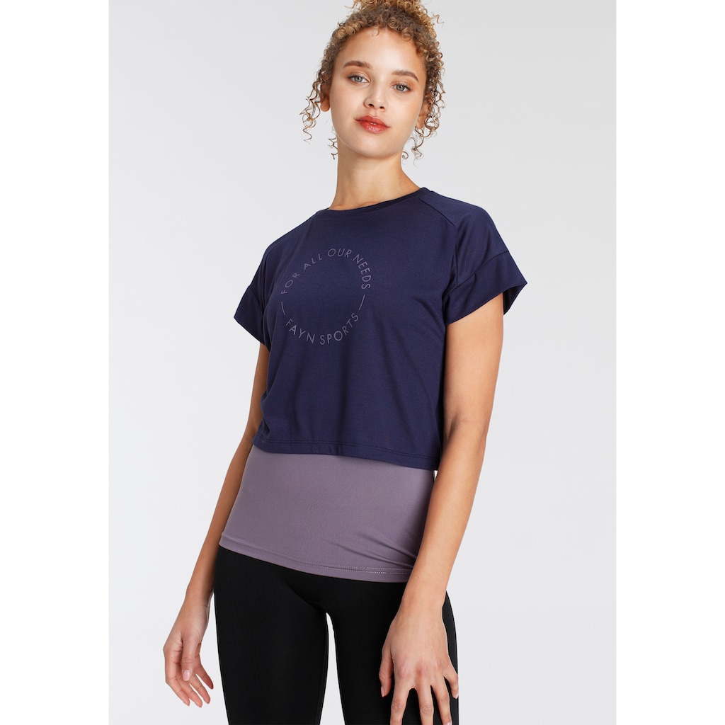 FAYN SPORTS Funktionsshirt »Cropped Top«, (Set, 2 tlg.)