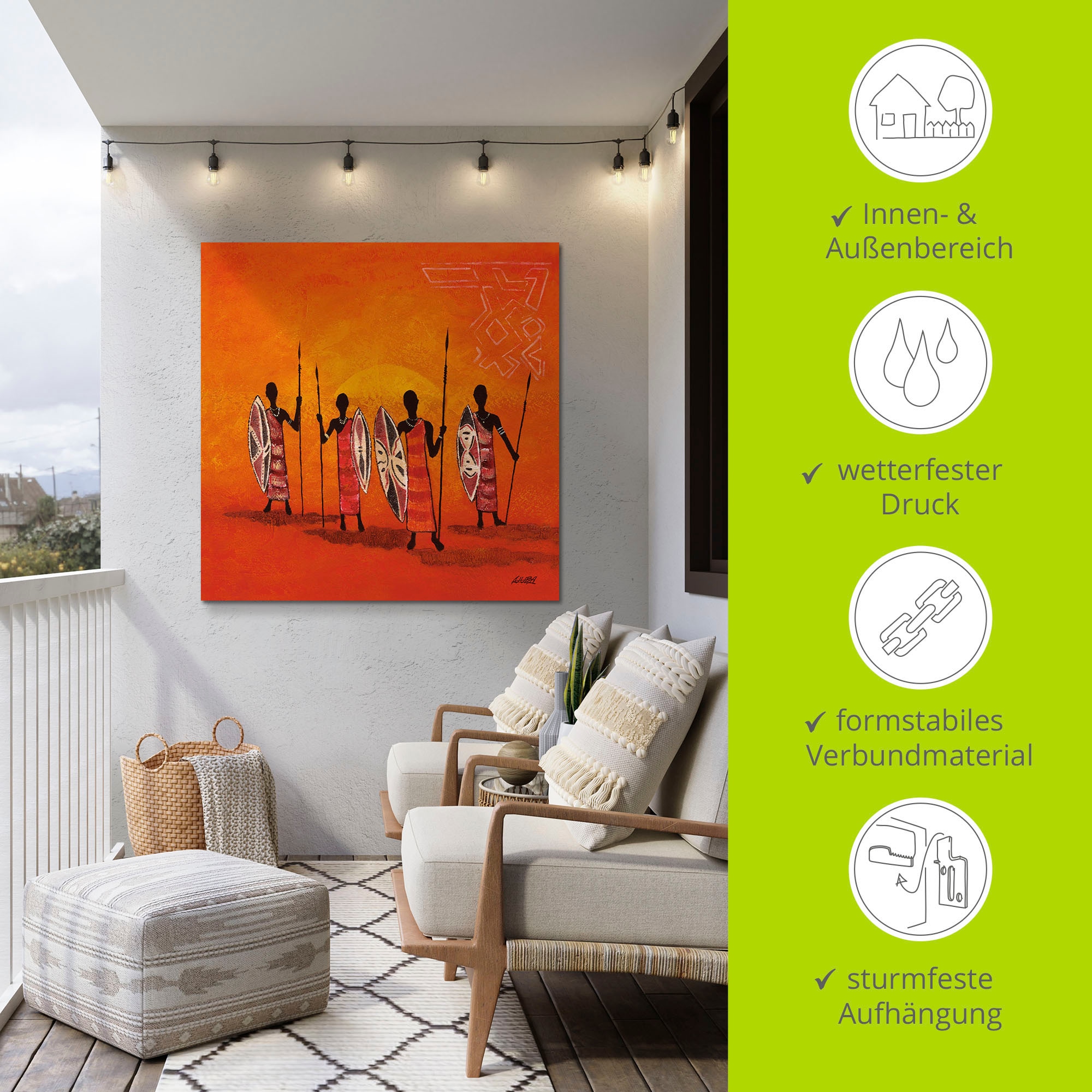 Artland Wandbild »Afrikanische Männer«, Mann, (1 St.), als Alubild, Outdoorbild, Poster in verschied. Grössen