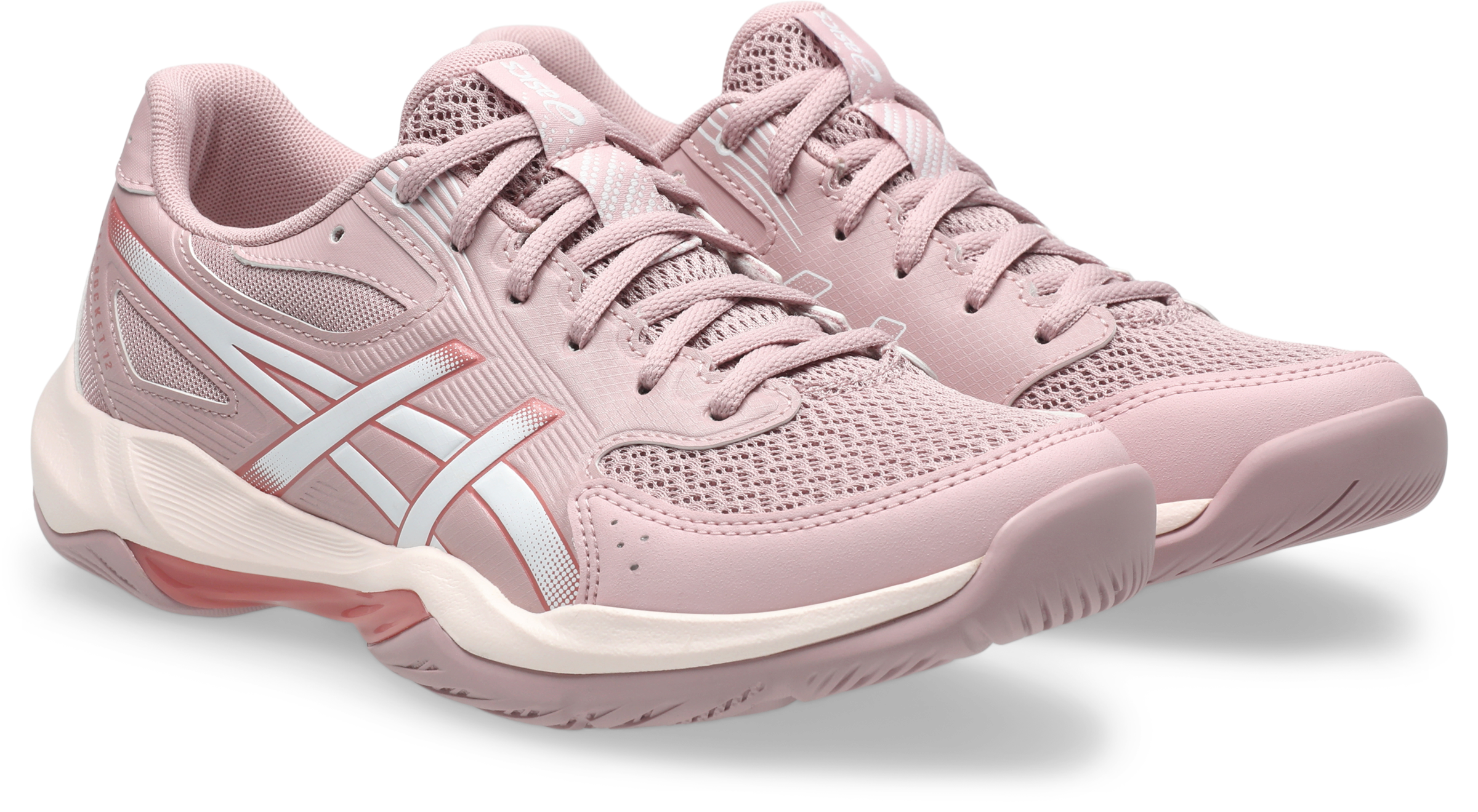 Asics, Unisex, Hallenschuh »GEL-ROCKET 12« besonders geeignet für Handball und Volleyball, morganite, weiß, 37,5, Bequemer Hallenschuh von Asics