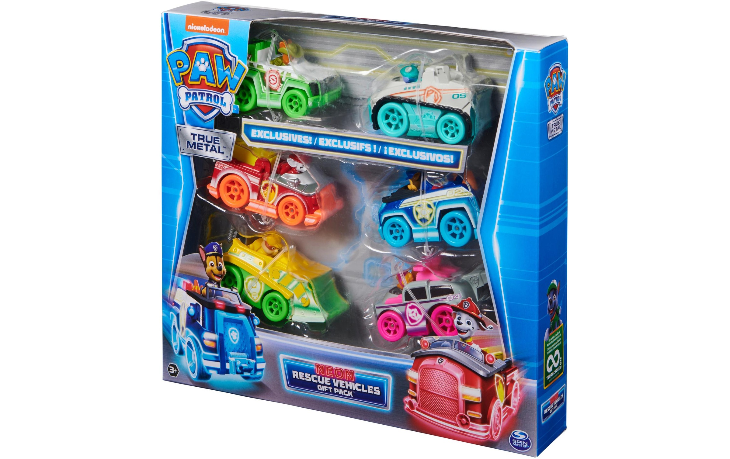 Spielzeug-Auto »Spinmaster Paw Patrol True Metal Neon Rescue Vehicles Gift Pack«
