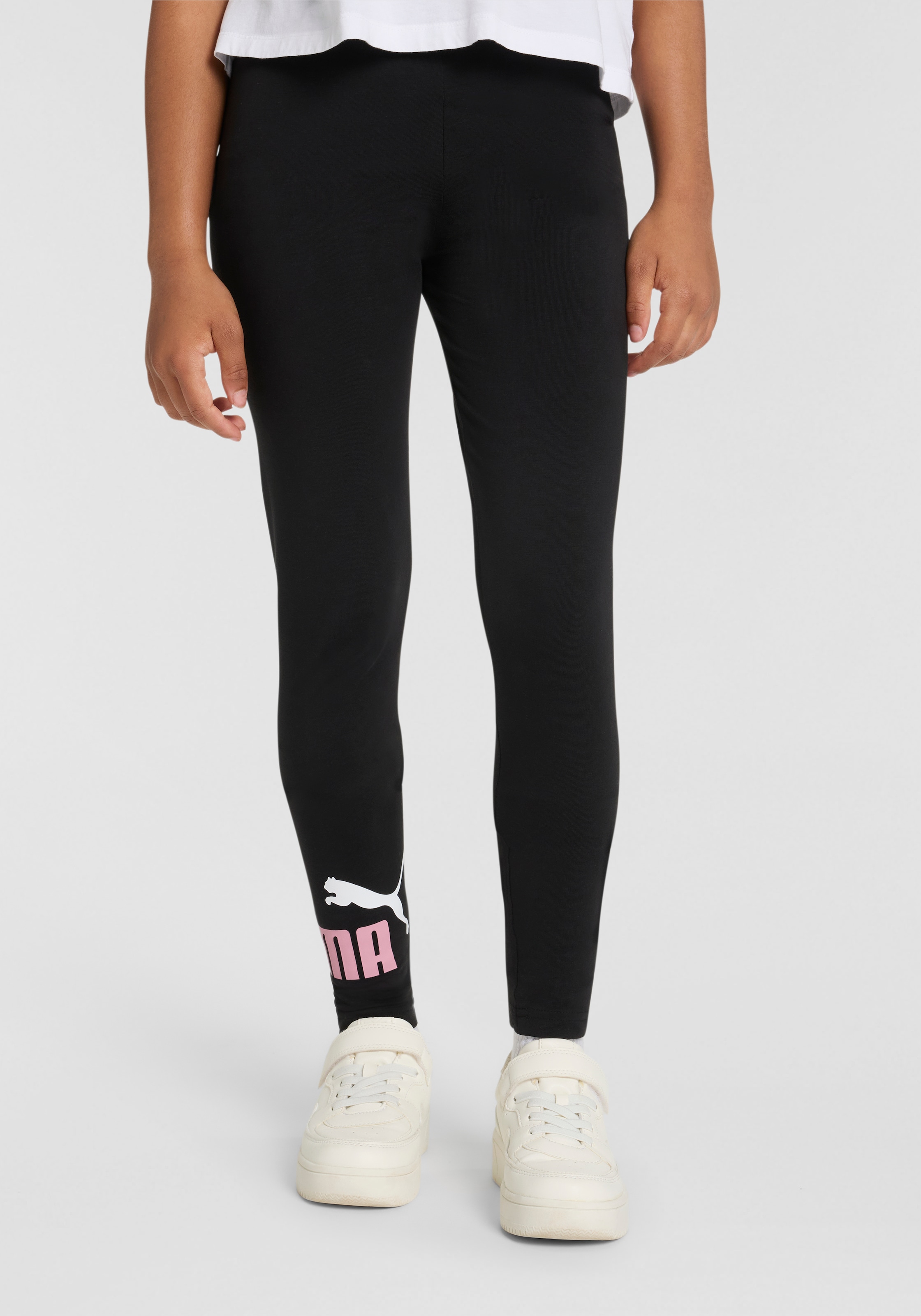 PUMA Leggings »ESS 2 COLOR NO.1 LOGO LEGGINGS G« sportlicher Stil, für Jugendliche, mit elastischem Bund