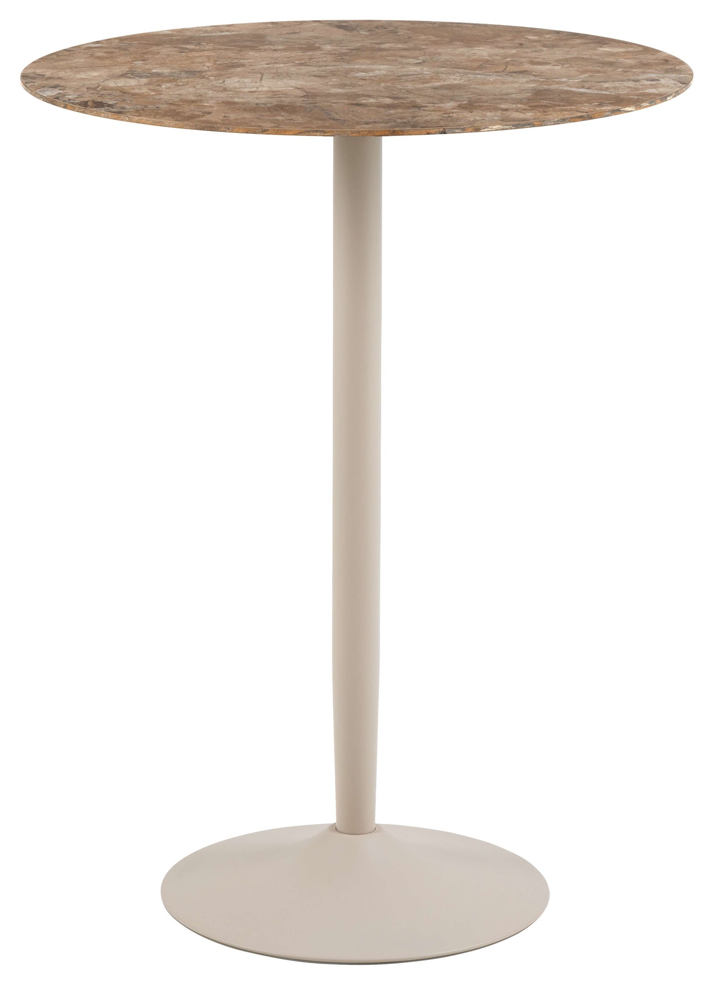 ACTONA GROUP Bartisch "Stehtisch" B/T/H: 80x80x105cm, Tisch braun, polierte Keramiktischplatte
