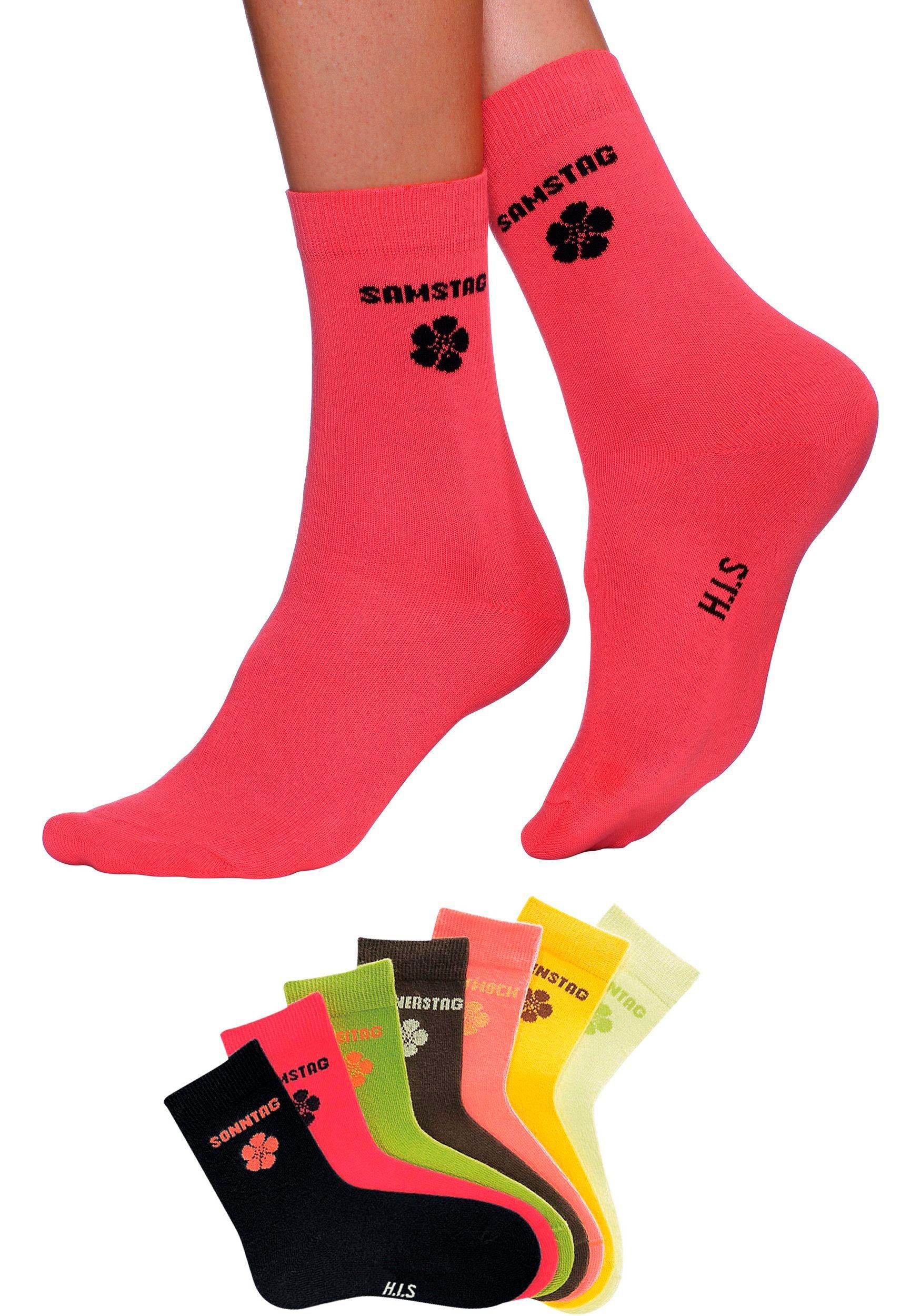 H.I.S Socken, (7 Paar), für Kinder mit Blumenmotiv online kaufen bei  Jelmoli-Versand Schweiz